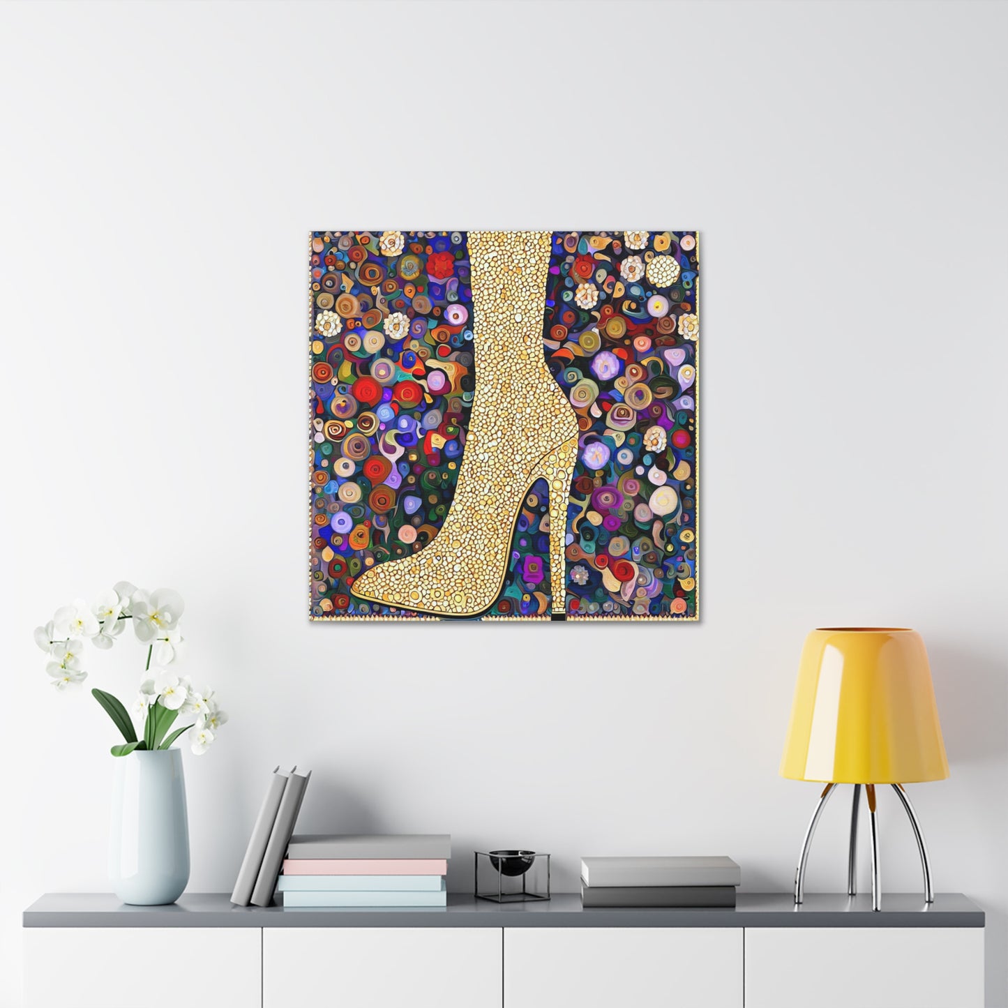 Gold Shoe  - Canvas Wall Art