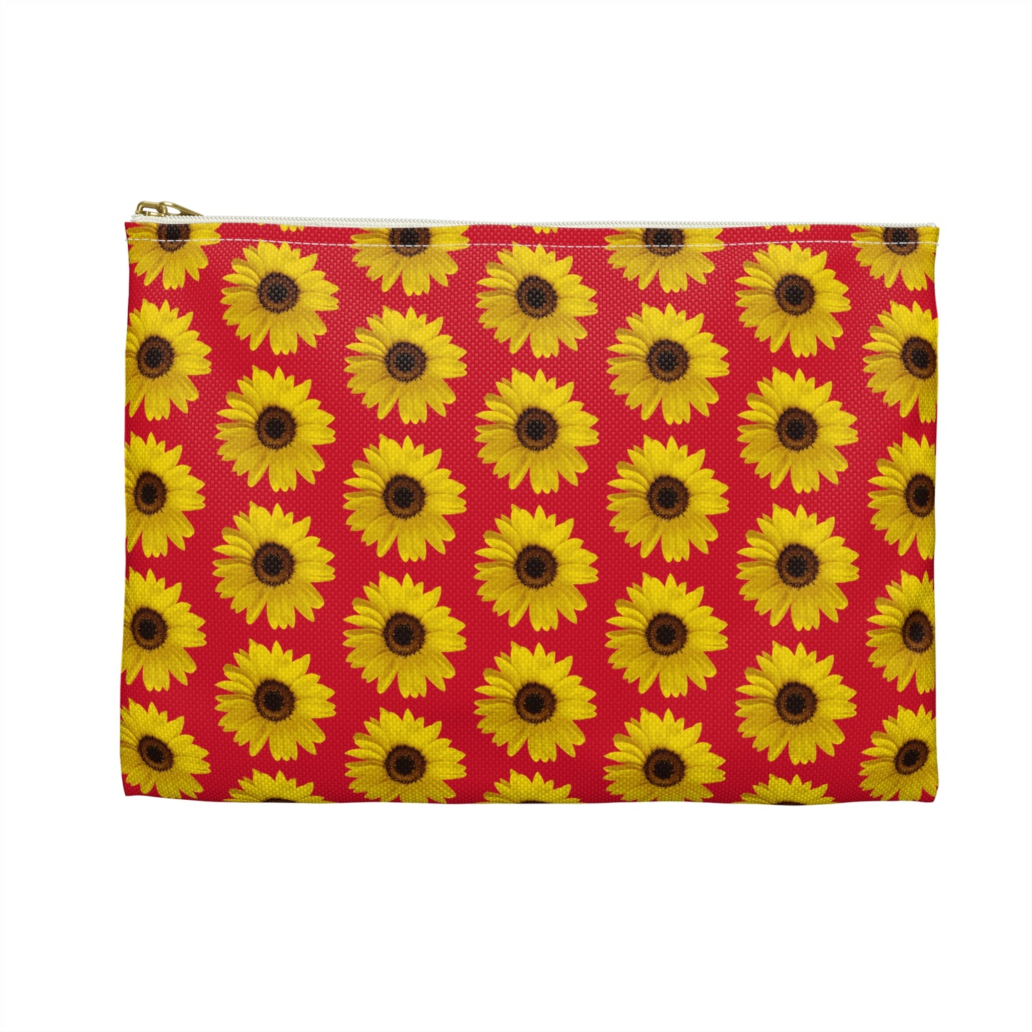 Sunflower Red Accessory Pouch