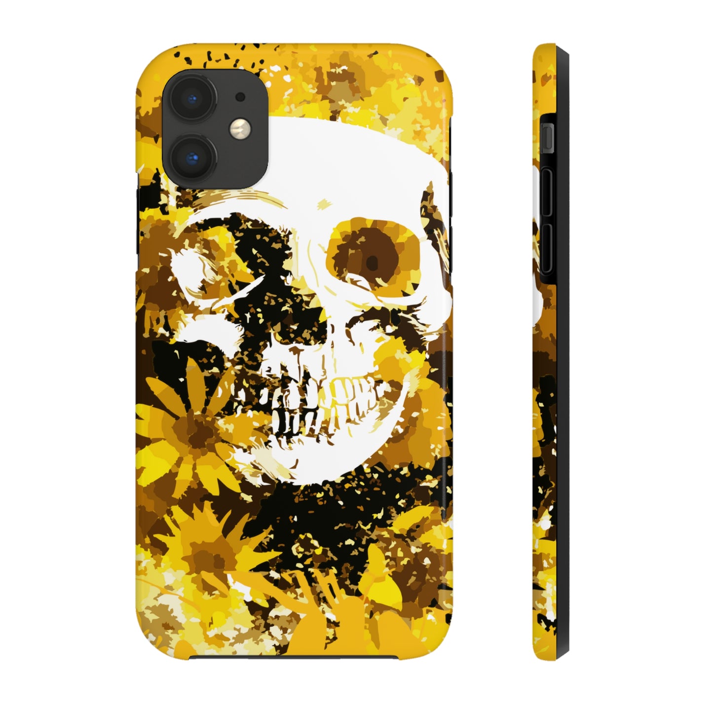 Sunflower Skull Tough Phone Case