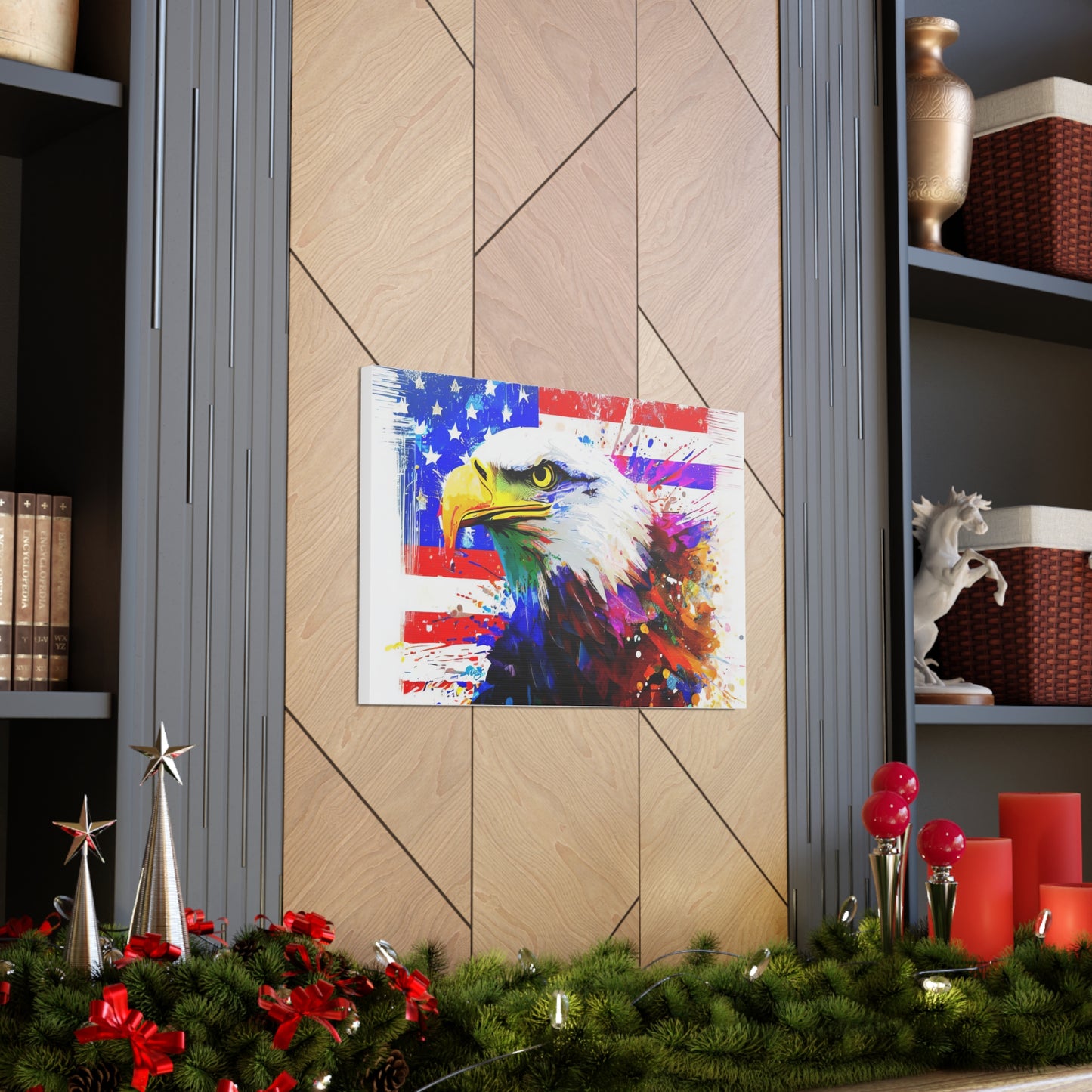 American Eagle Flag  - Canvas Wall Art