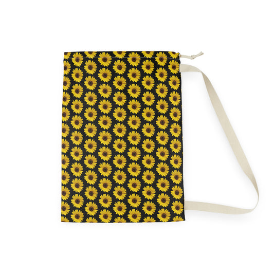 Sunflower Black Laundry Bag