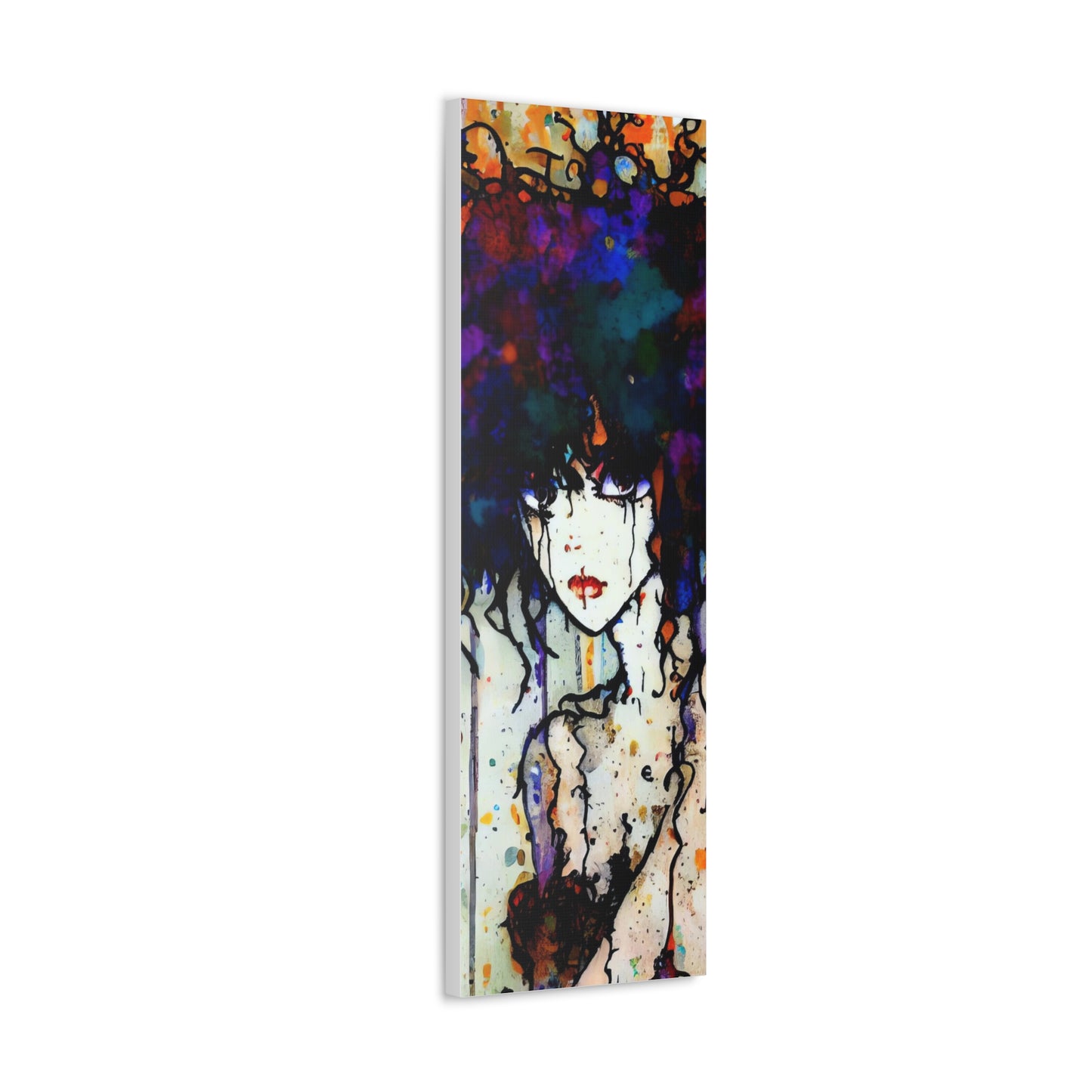 Girl with Big Hair  - Canvas Wall Art