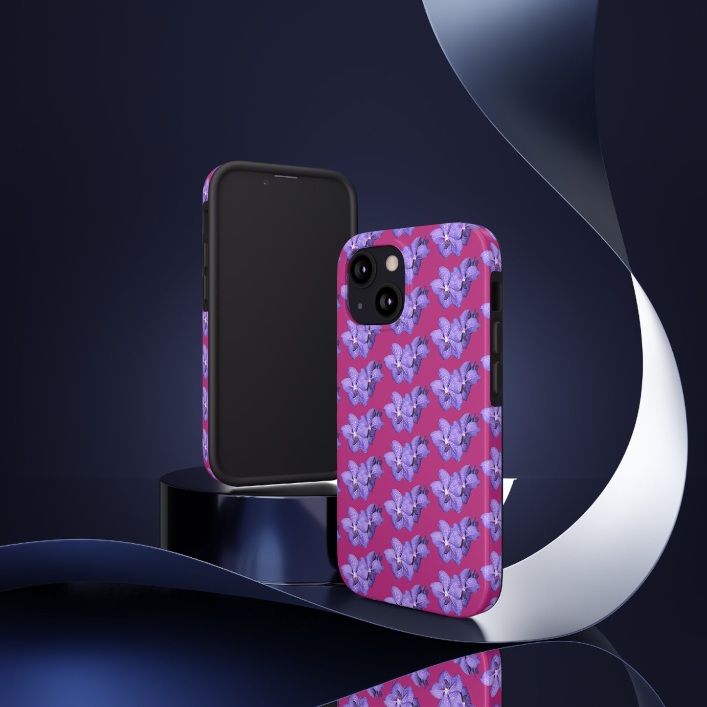 Blue Orchid Pink Tough Phone Case