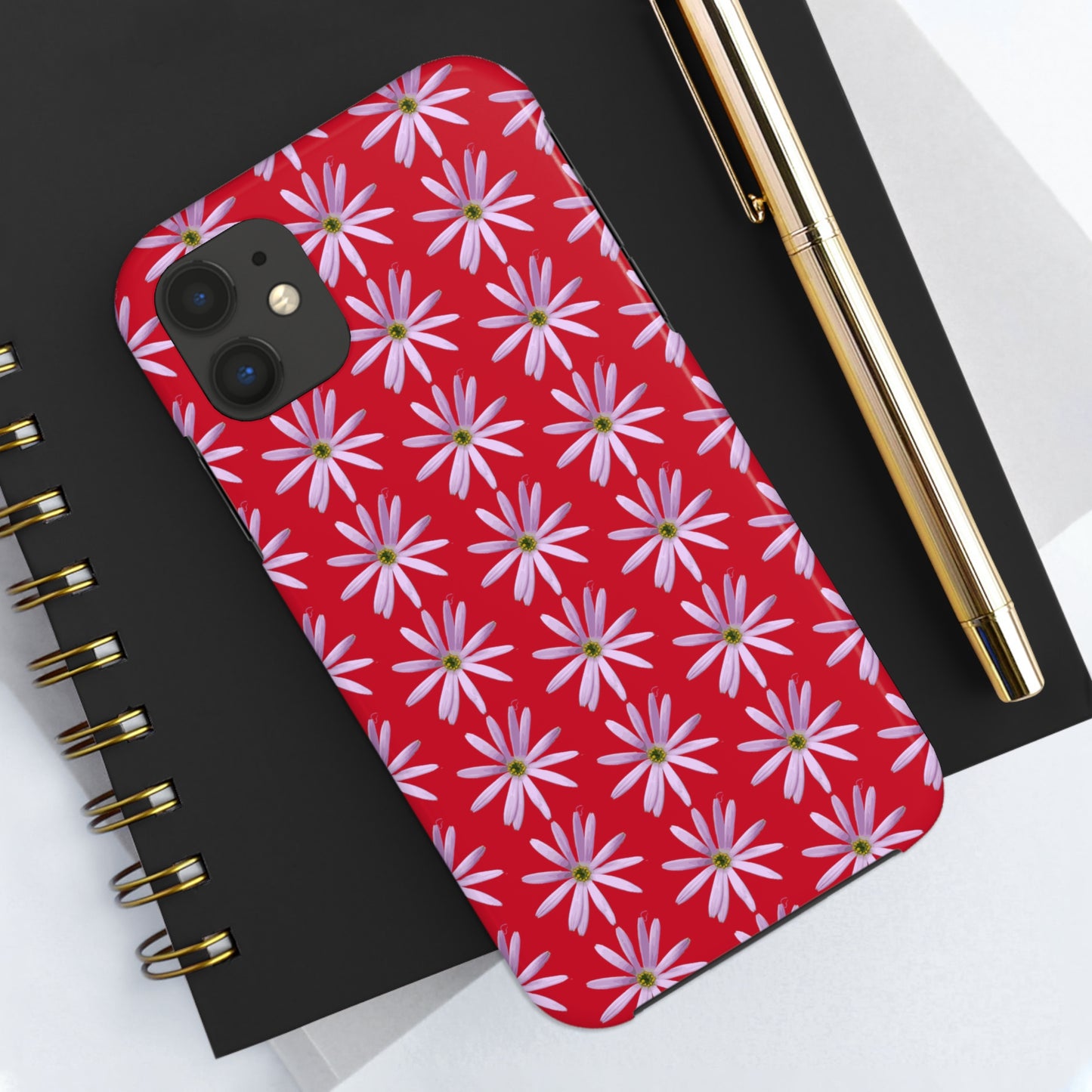 Aster Red Tough Phone Case