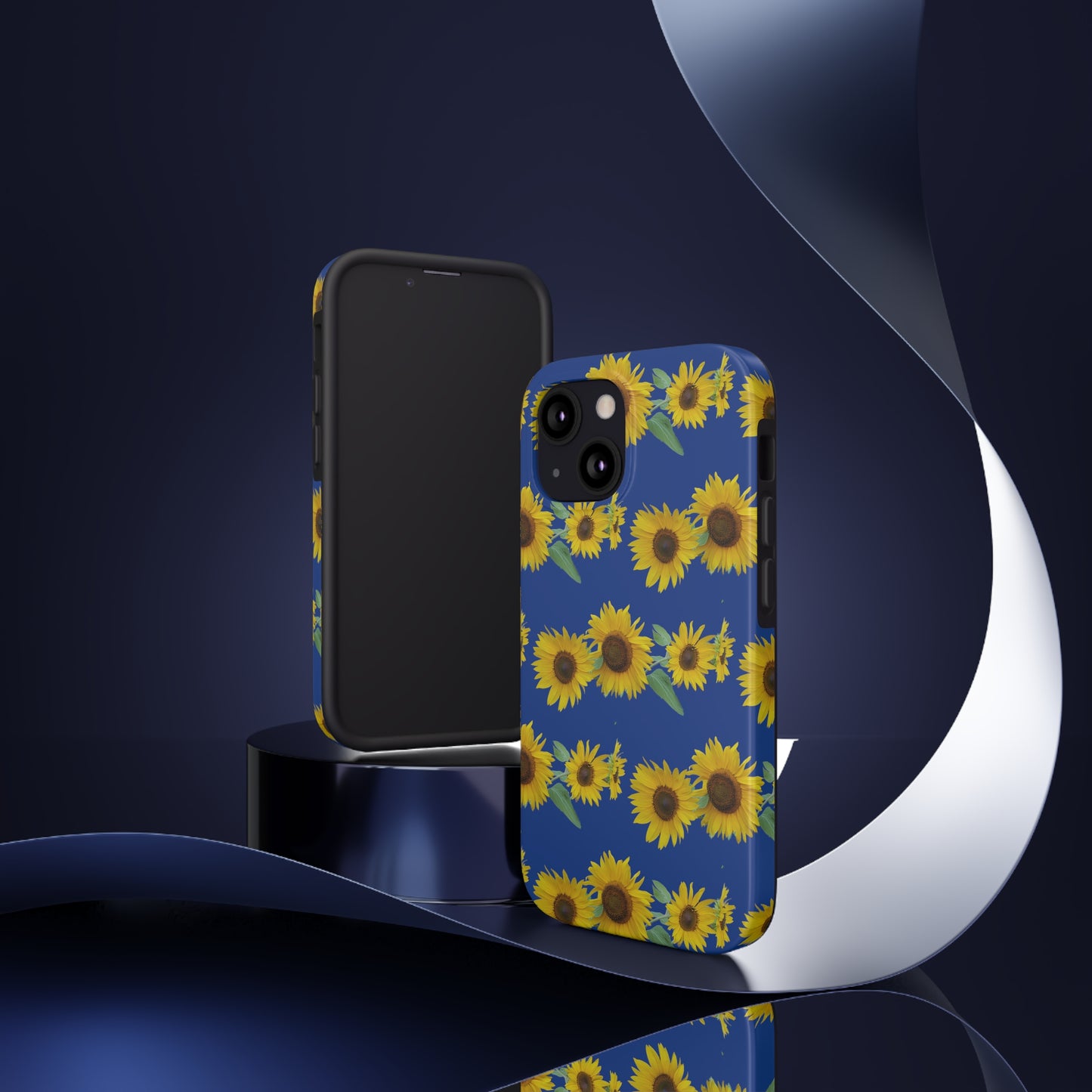 Sunflower Cluster Blue Tough Phone Case