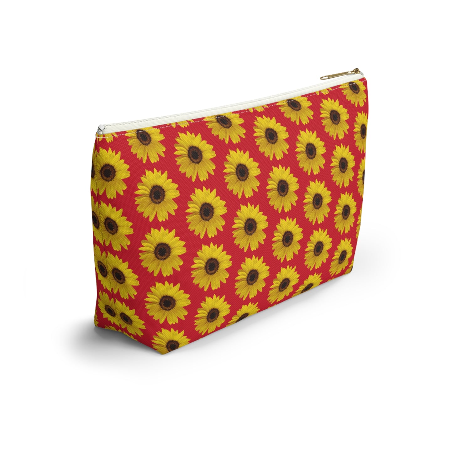 Sunflower Red Accessory Pouch w T-bottom