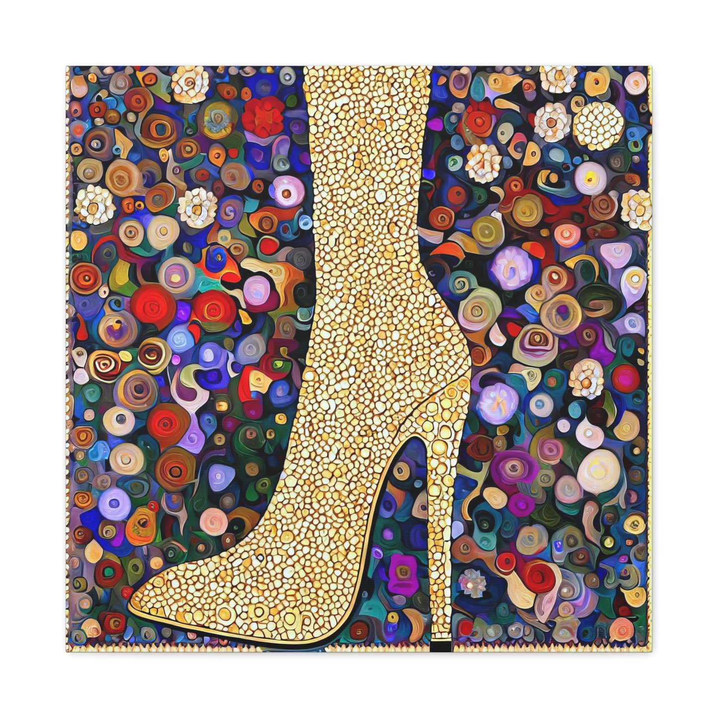 Gold Shoe  - Canvas Wall Art