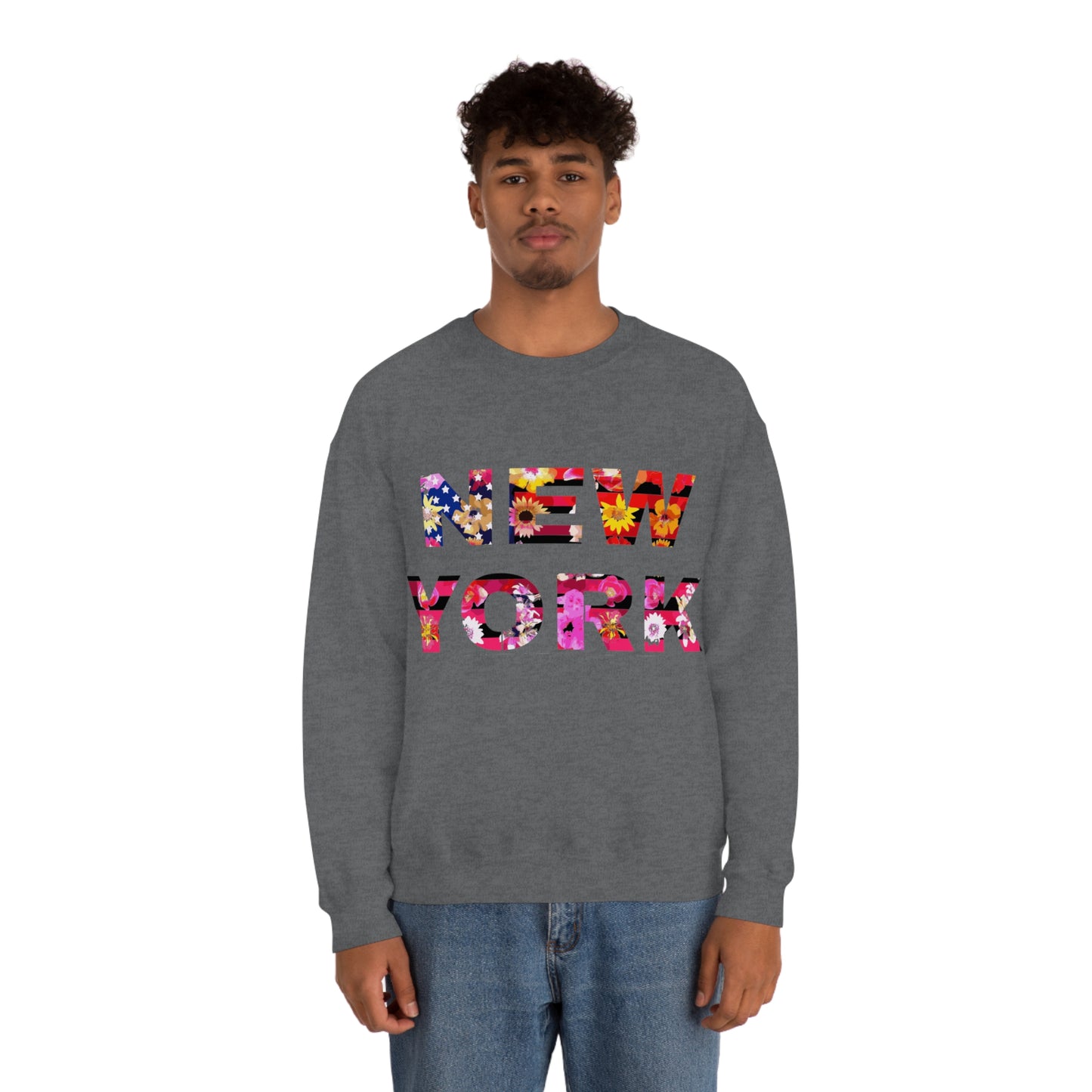 New York Floral Heavy Blend Sweatshirt