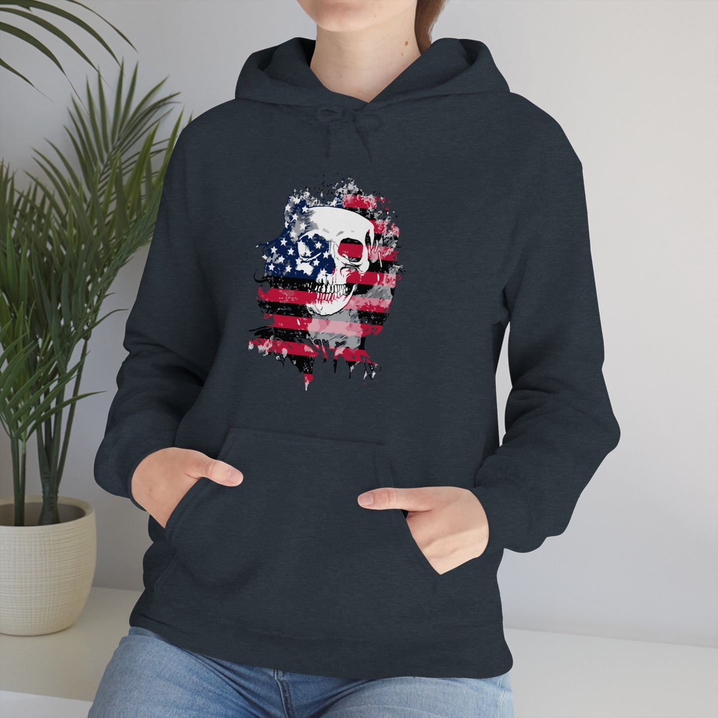 Skull and Flag Unisex Heavy Blend™ Hooded Sweatshirt