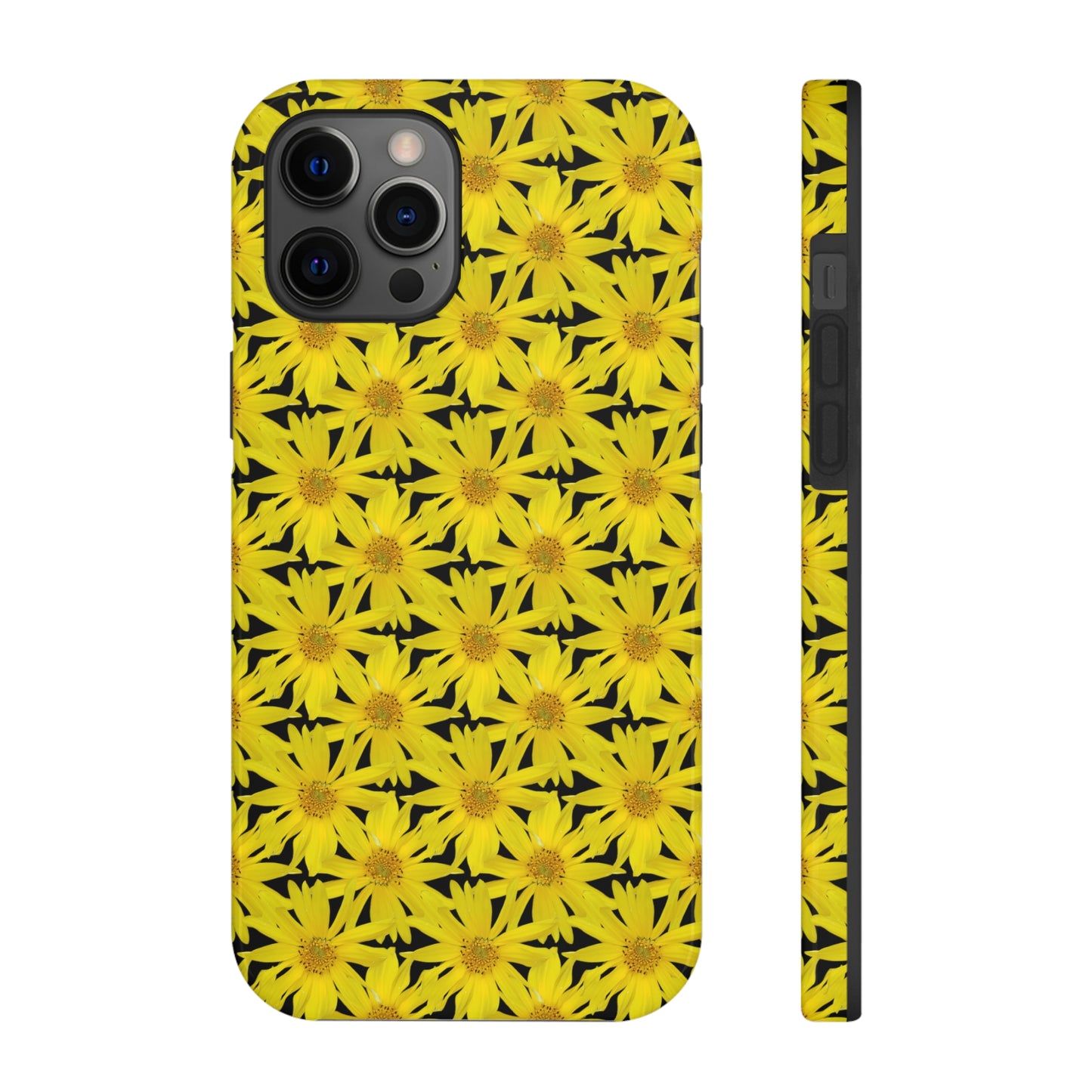 Wall Sunflower Black Tough Phone Case