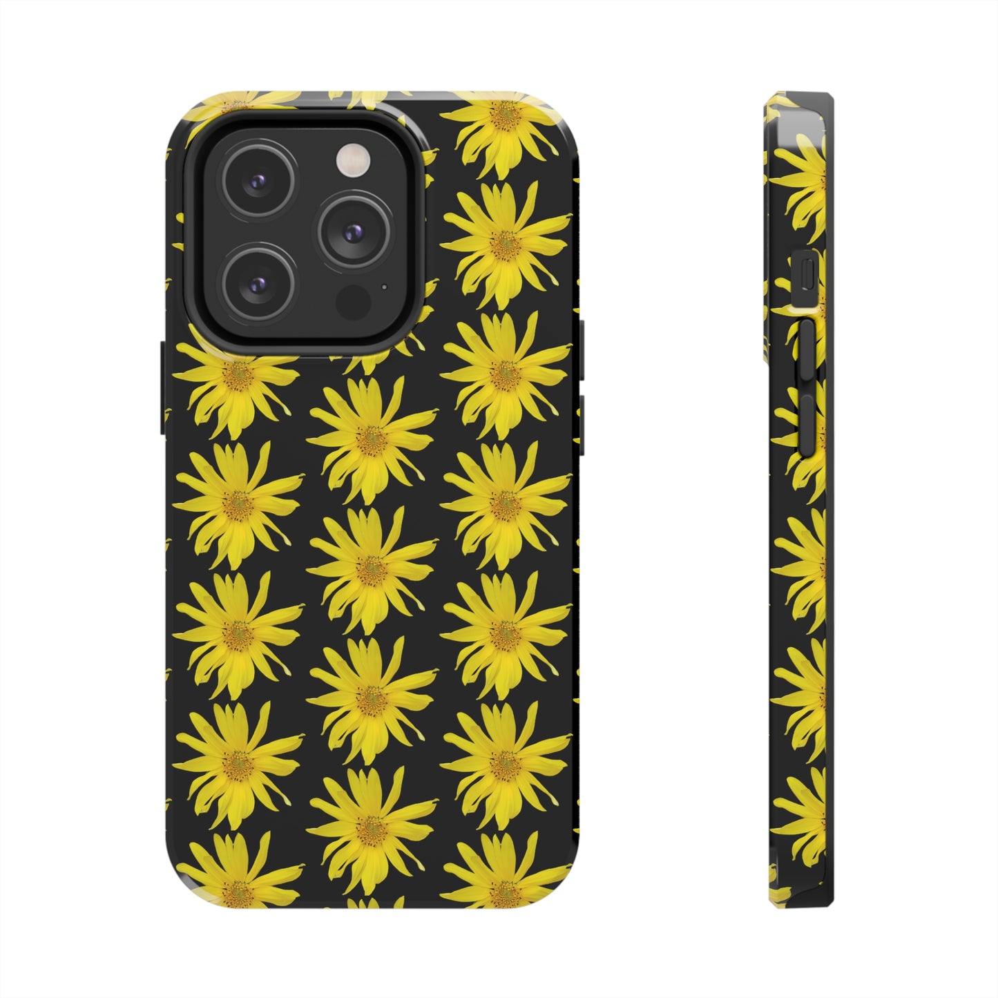 Wild Sunflower Black Tough Phone Case