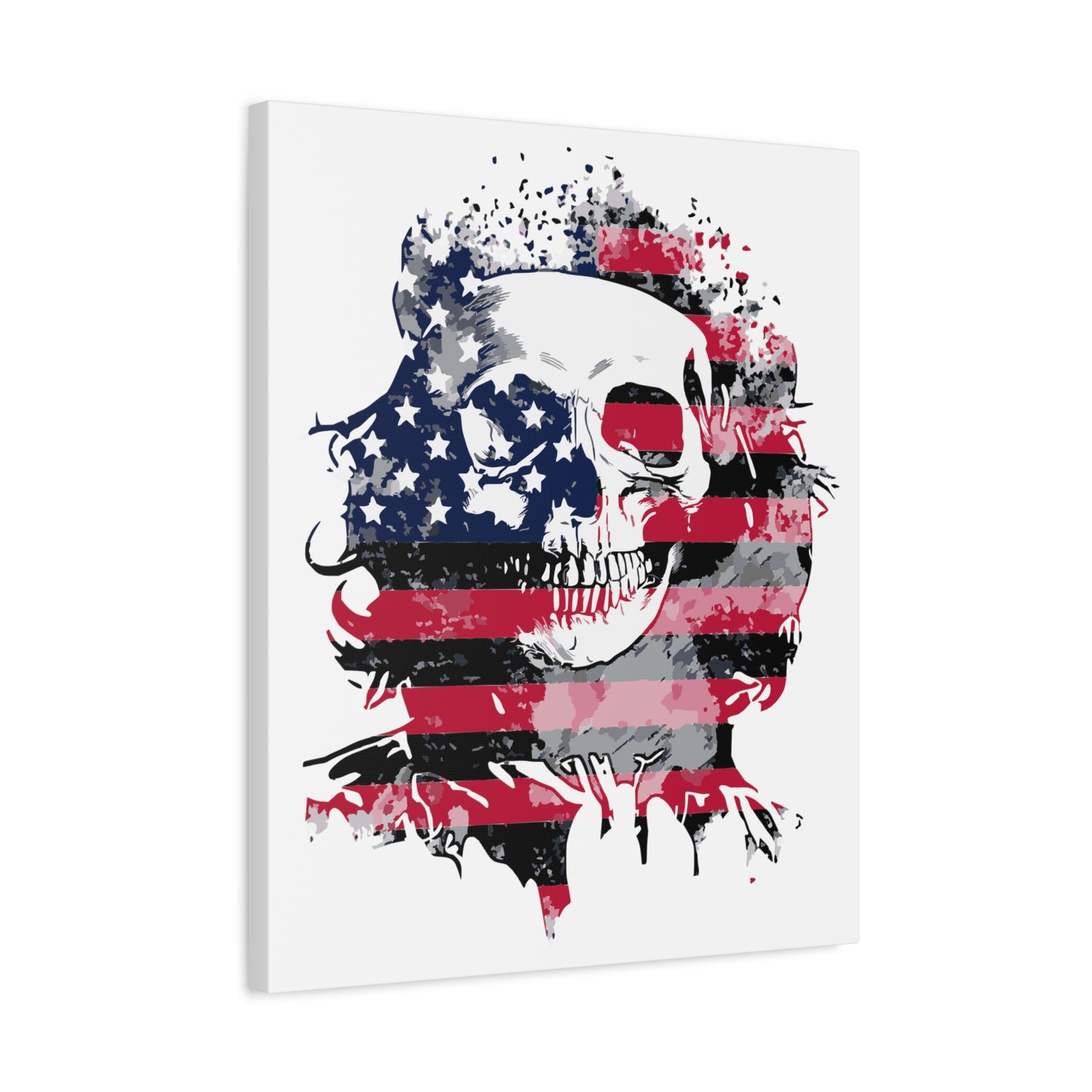 Skull and Flag Matte Canvas, Stretched, 1.25"