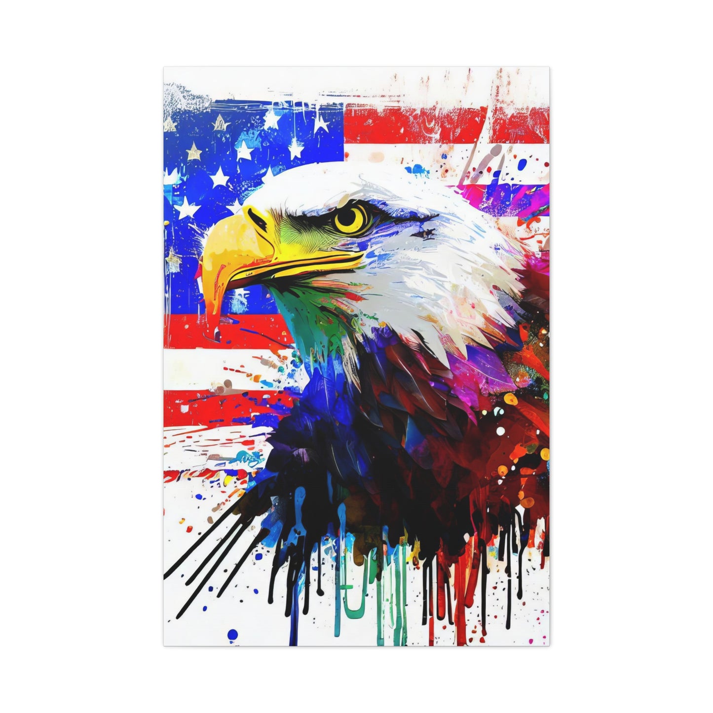 American Eagle Flag  - Canvas Wall Art