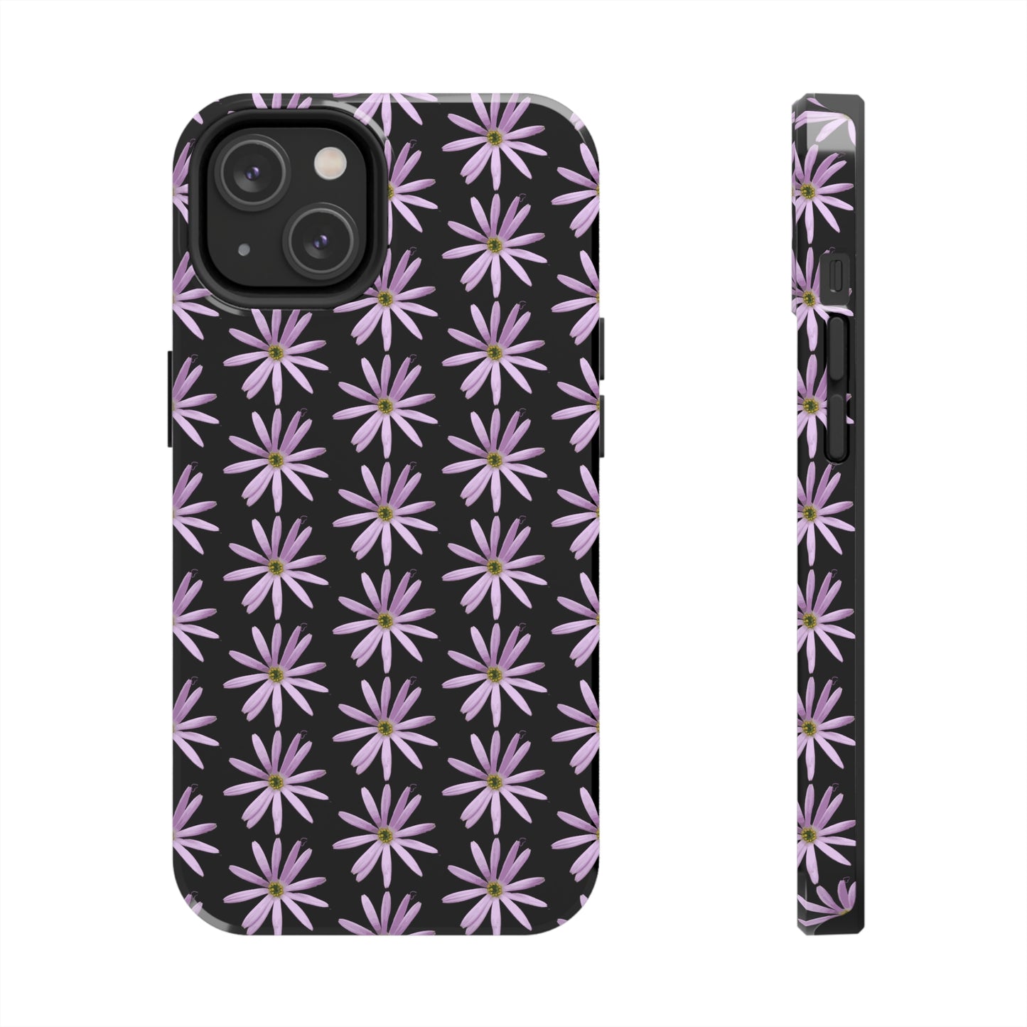 Aster Black Tough Phone Case