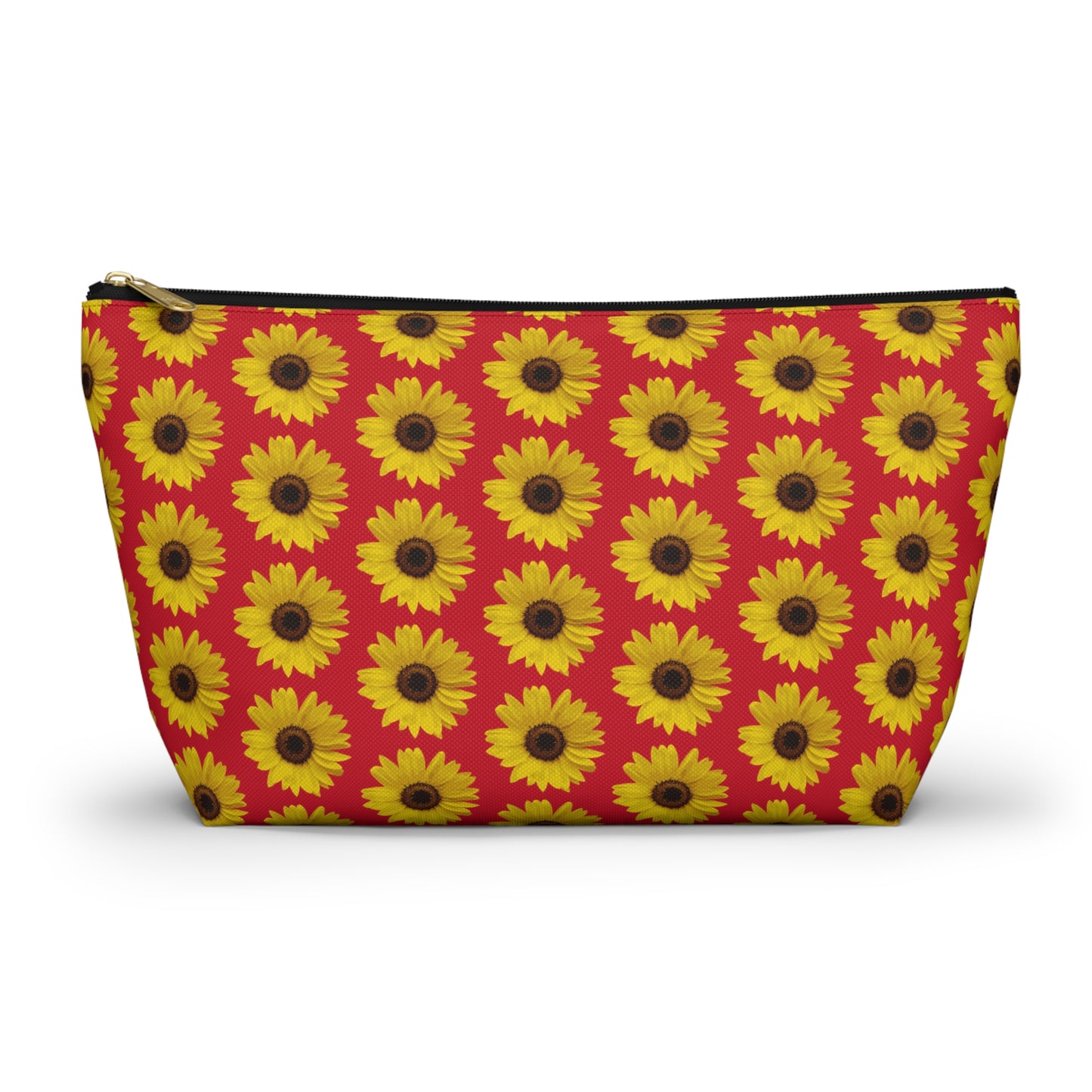 Sunflower Red Accessory Pouch w T-bottom