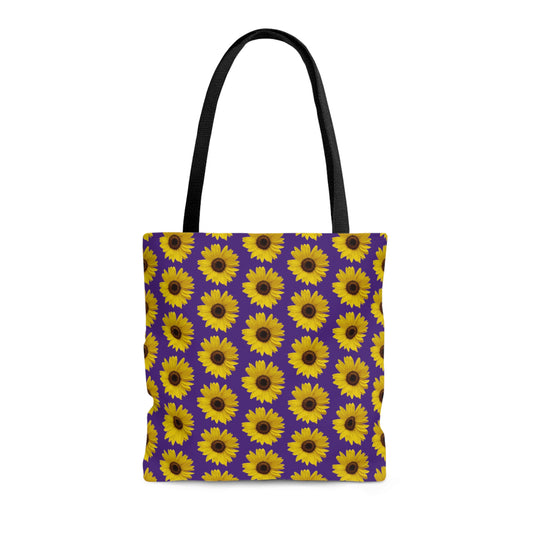 Sunflower Purple Tote Bag