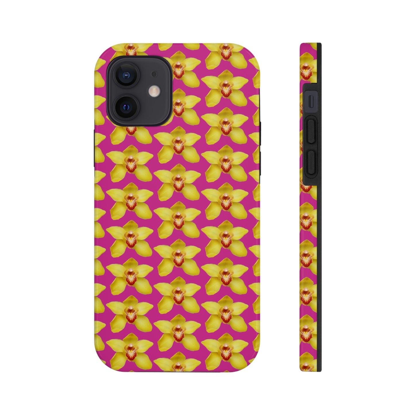 Yellow Cymbidium Orchid Pink Tough Phone Case