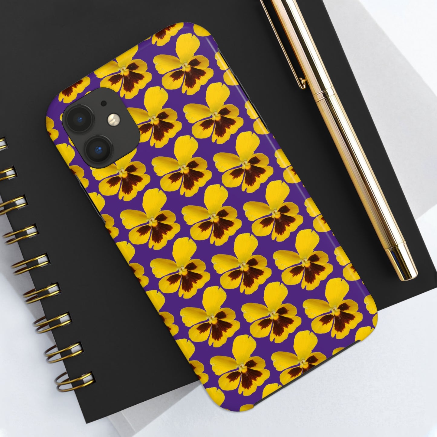 Yellow Pansy Purple Tough Phone Case