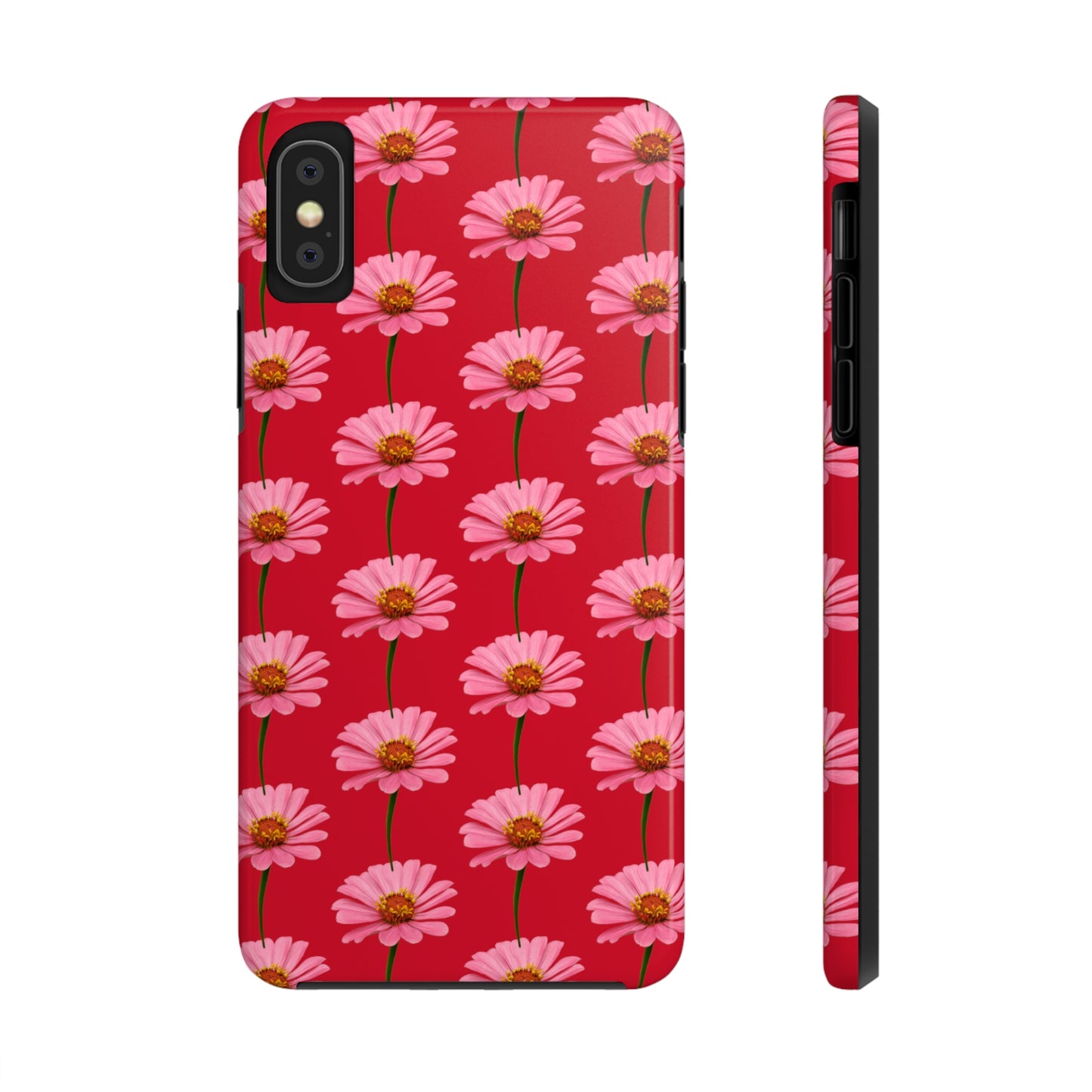 Pink Zinnia Red Tough Phone Case