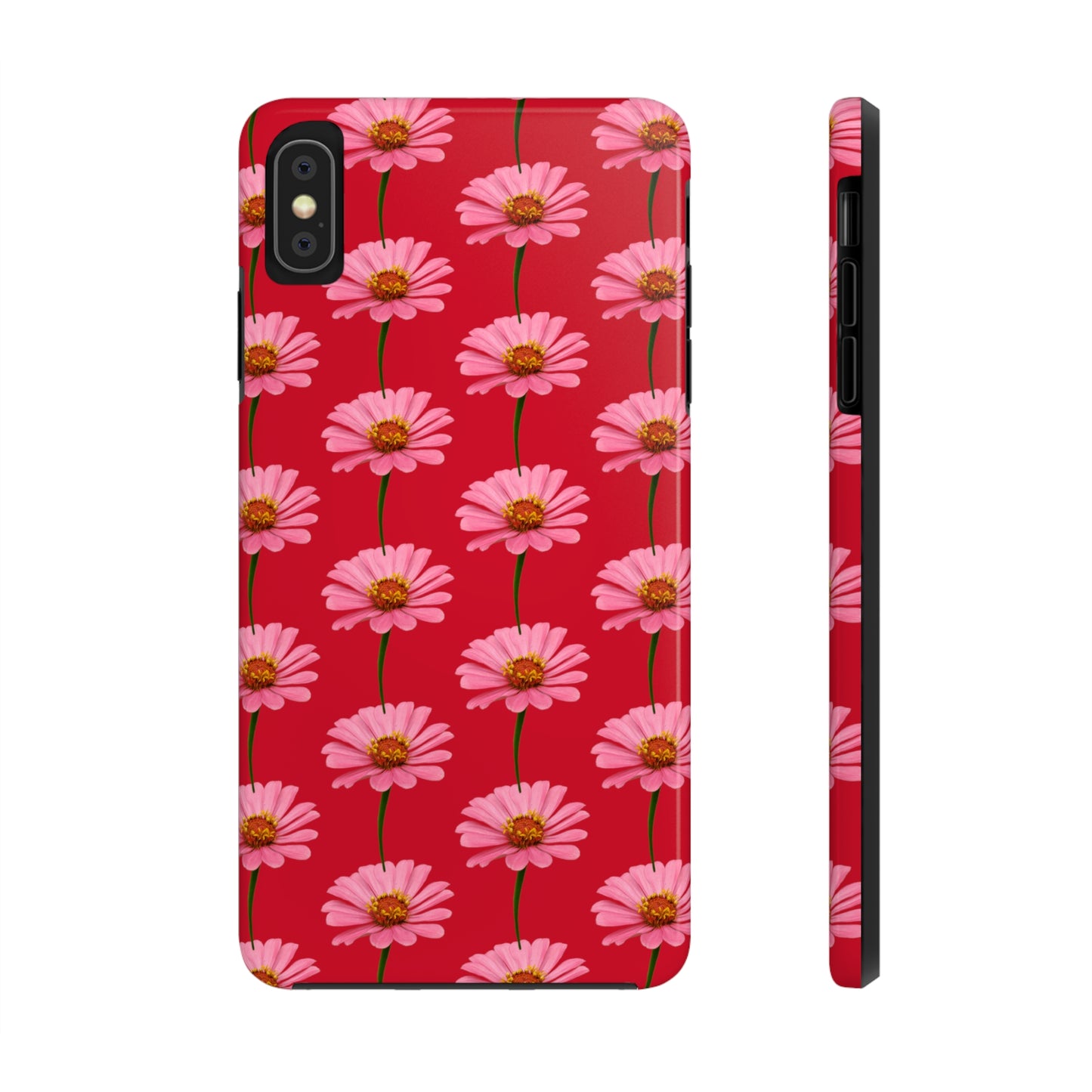 Pink Zinnia Red Tough Phone Case