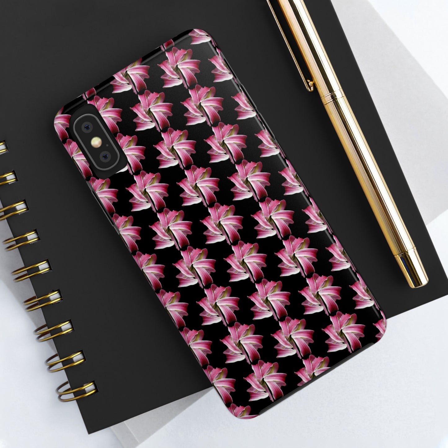 Morning Lily Black Tough Phone Case