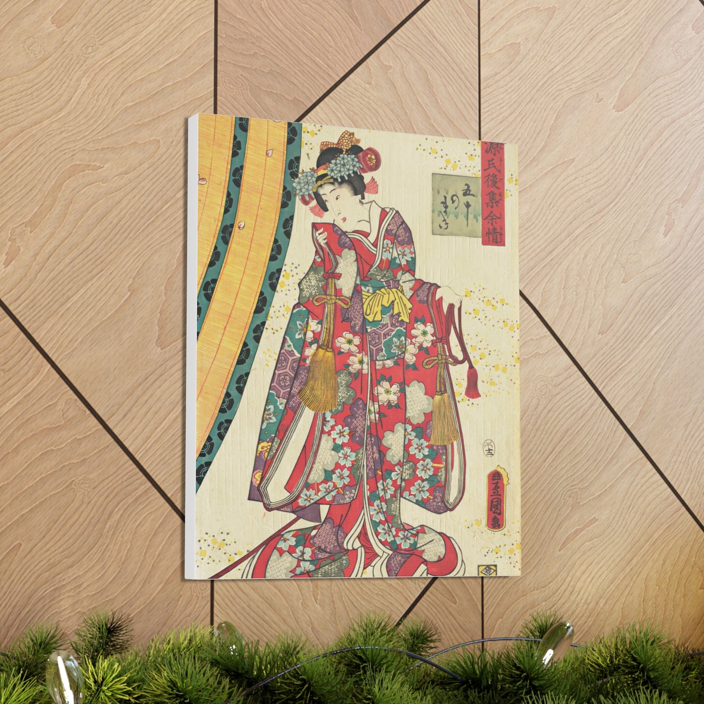 Utagawa Kunisada - Parody of the Third Princess and Kashiwagi Wall Art