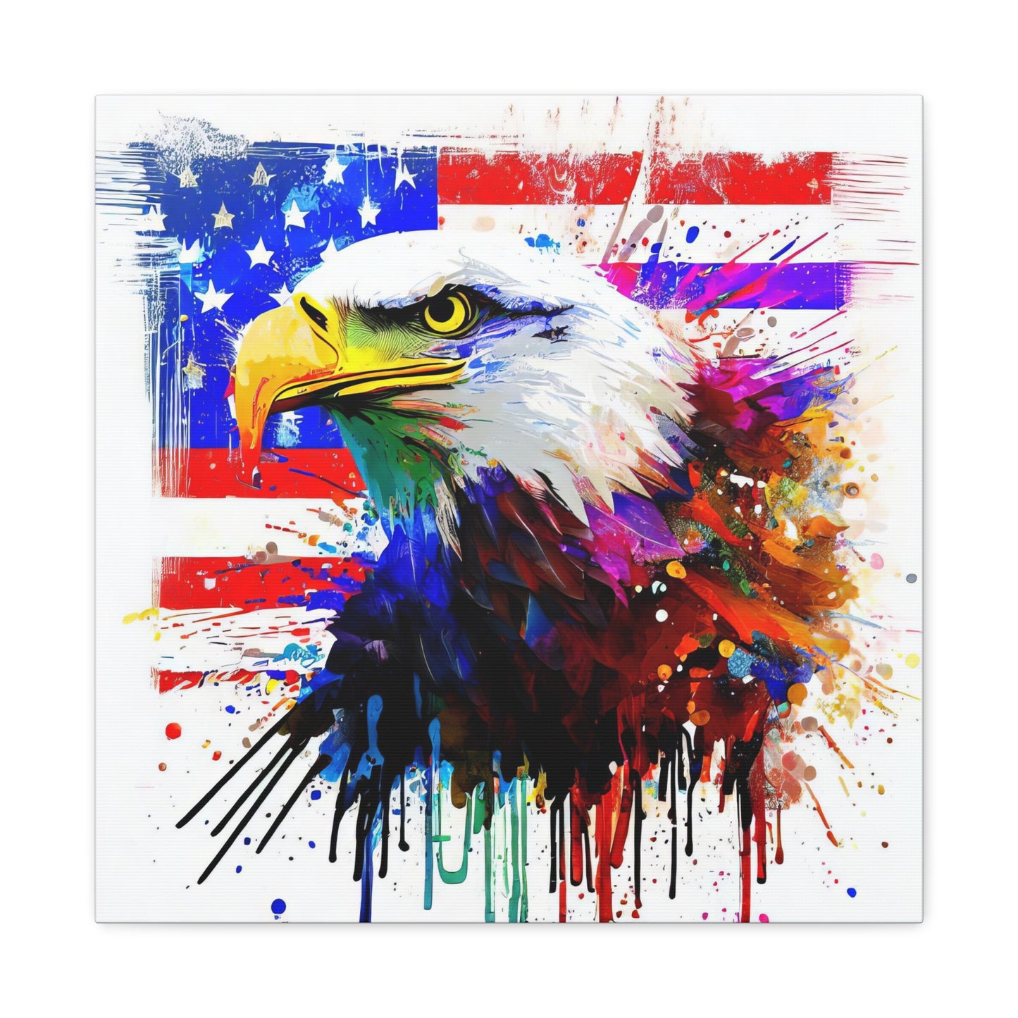 American Eagle Flag  - Canvas Wall Art