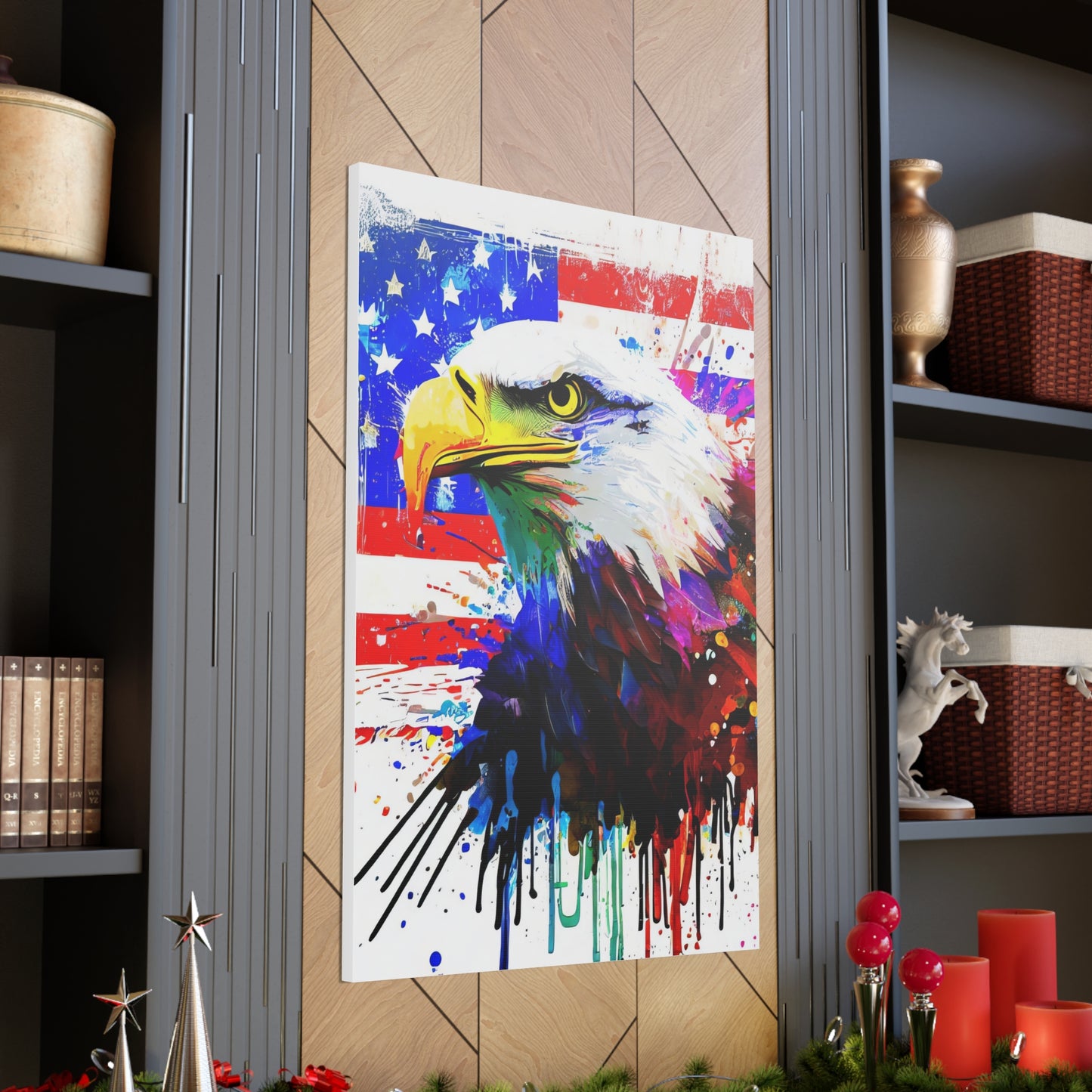 American Eagle Flag  - Canvas Wall Art