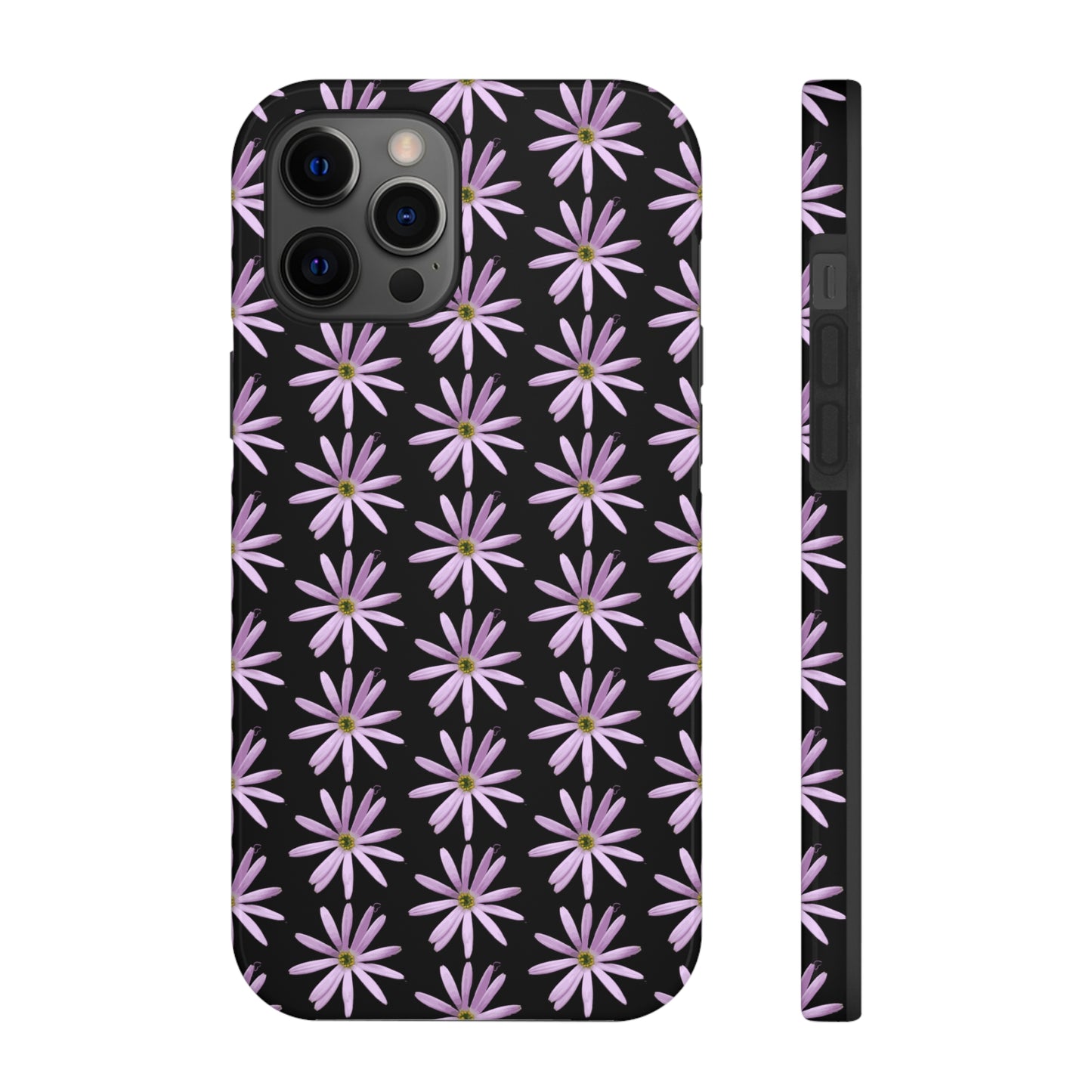 Aster Black Tough Phone Case