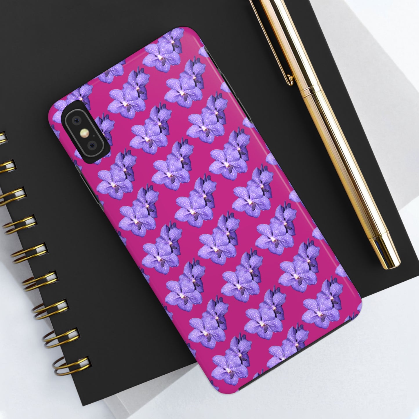 Blue Orchid Pink Tough Phone Case