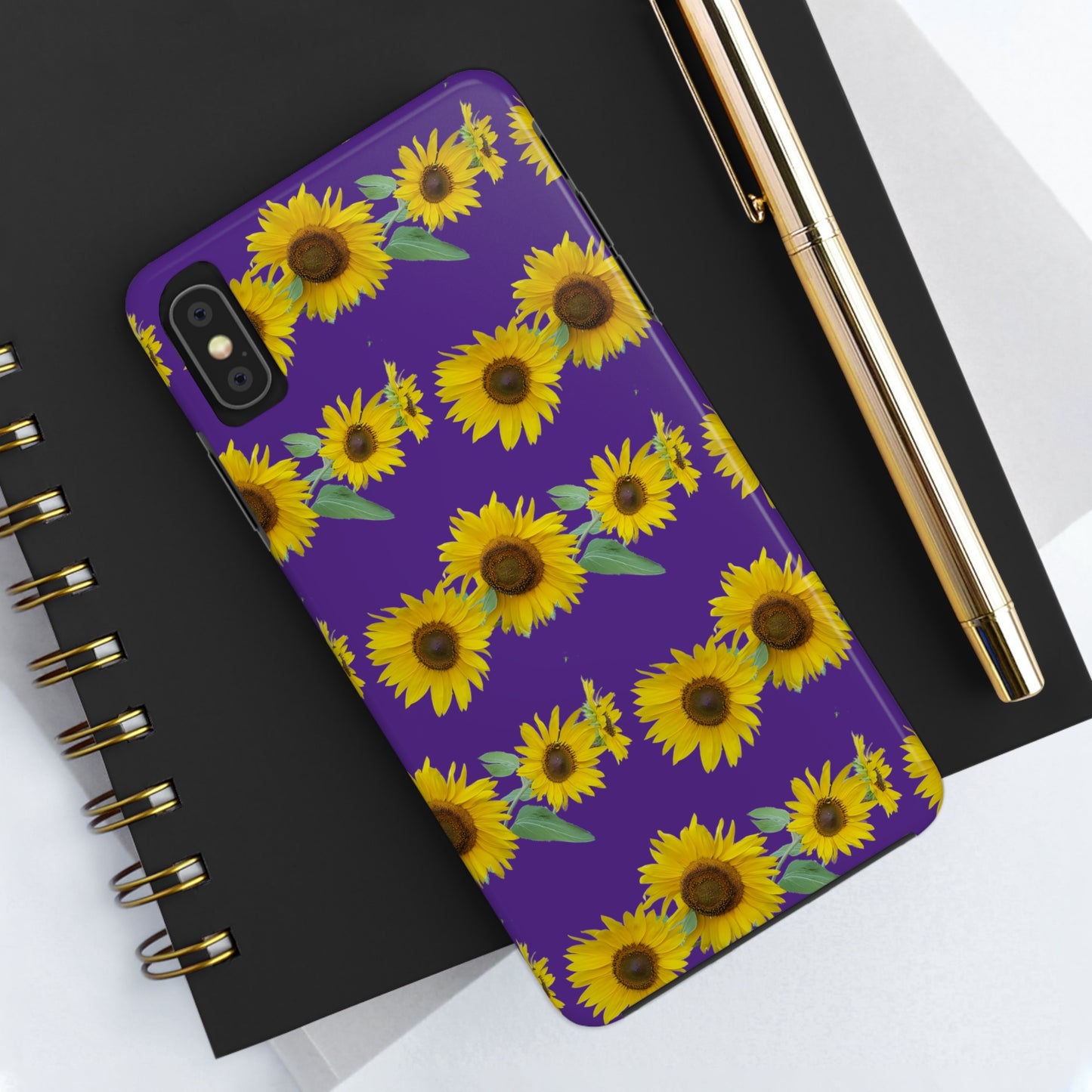 Sunflower Cluster Purple Tough Phone Case