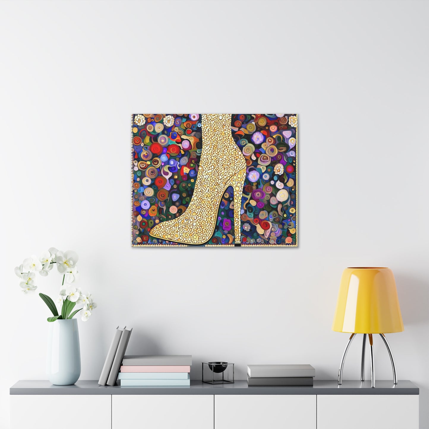 Gold Shoe  - Canvas Wall Art