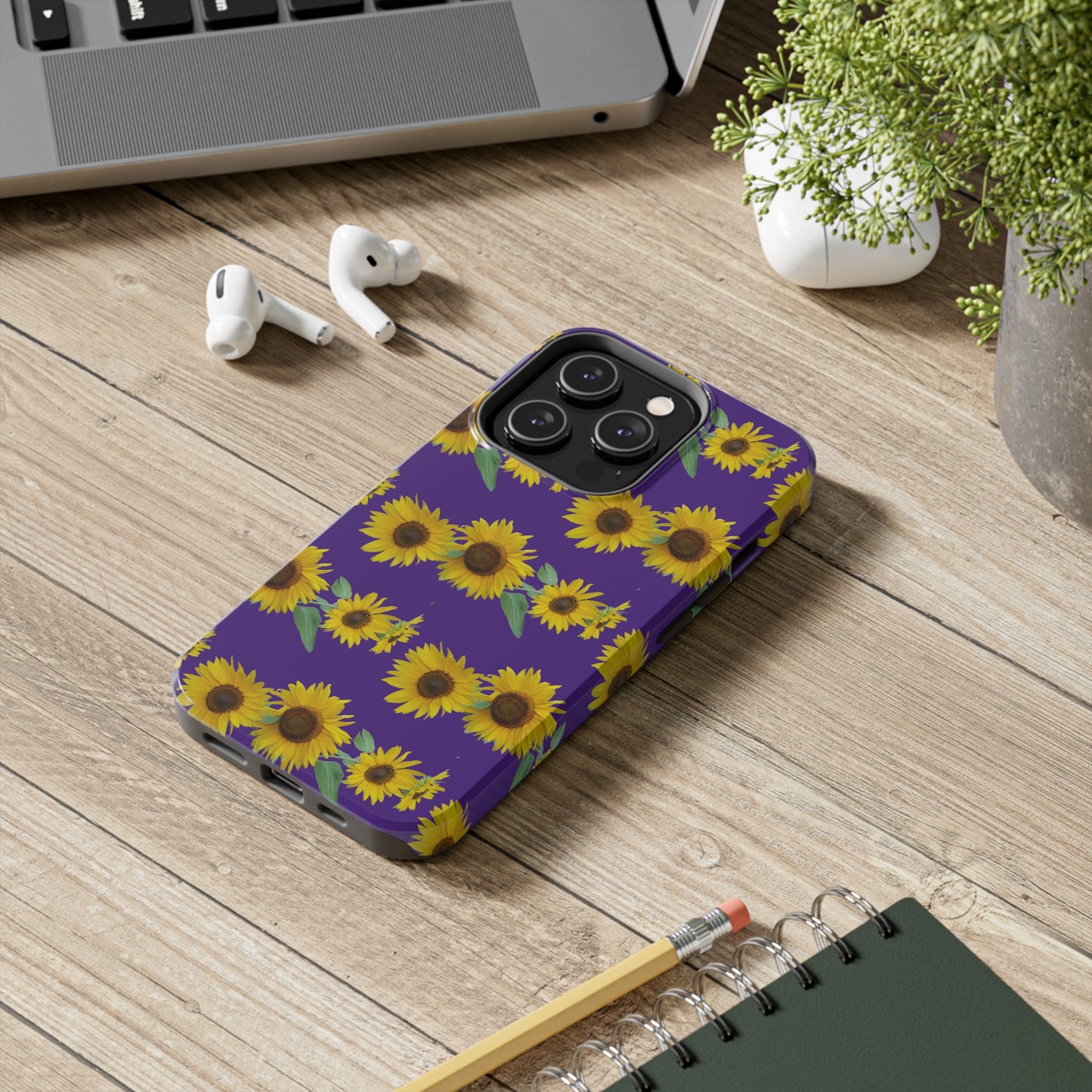 Sunflower Cluster Purple Tough Phone Case