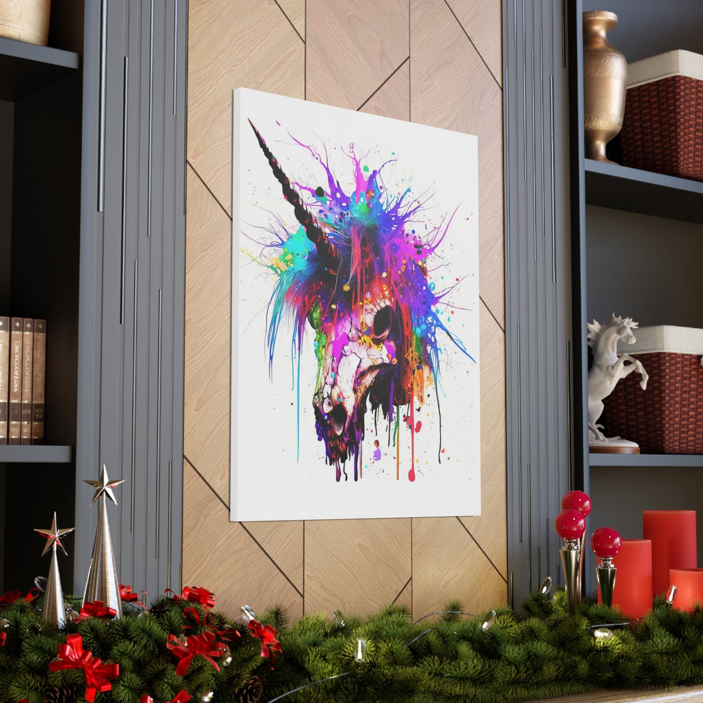 Unicorn Skull - Canvas Wall Art