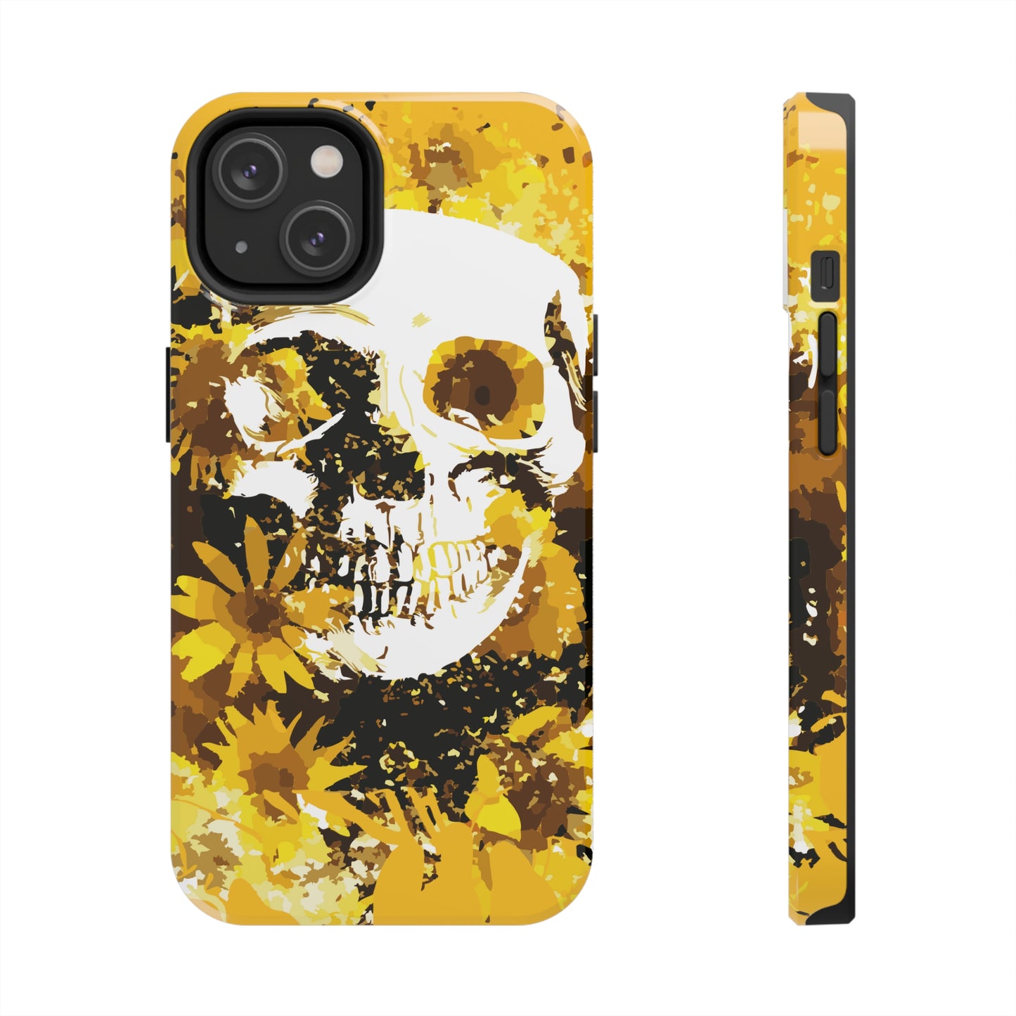 Sunflower Skull Tough Phone Case