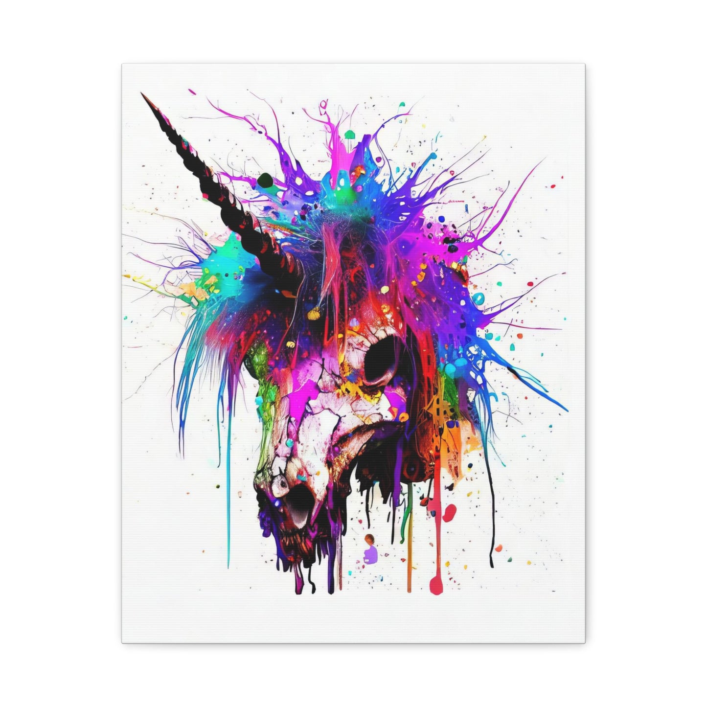 Unicorn Skull - Canvas Wall Art