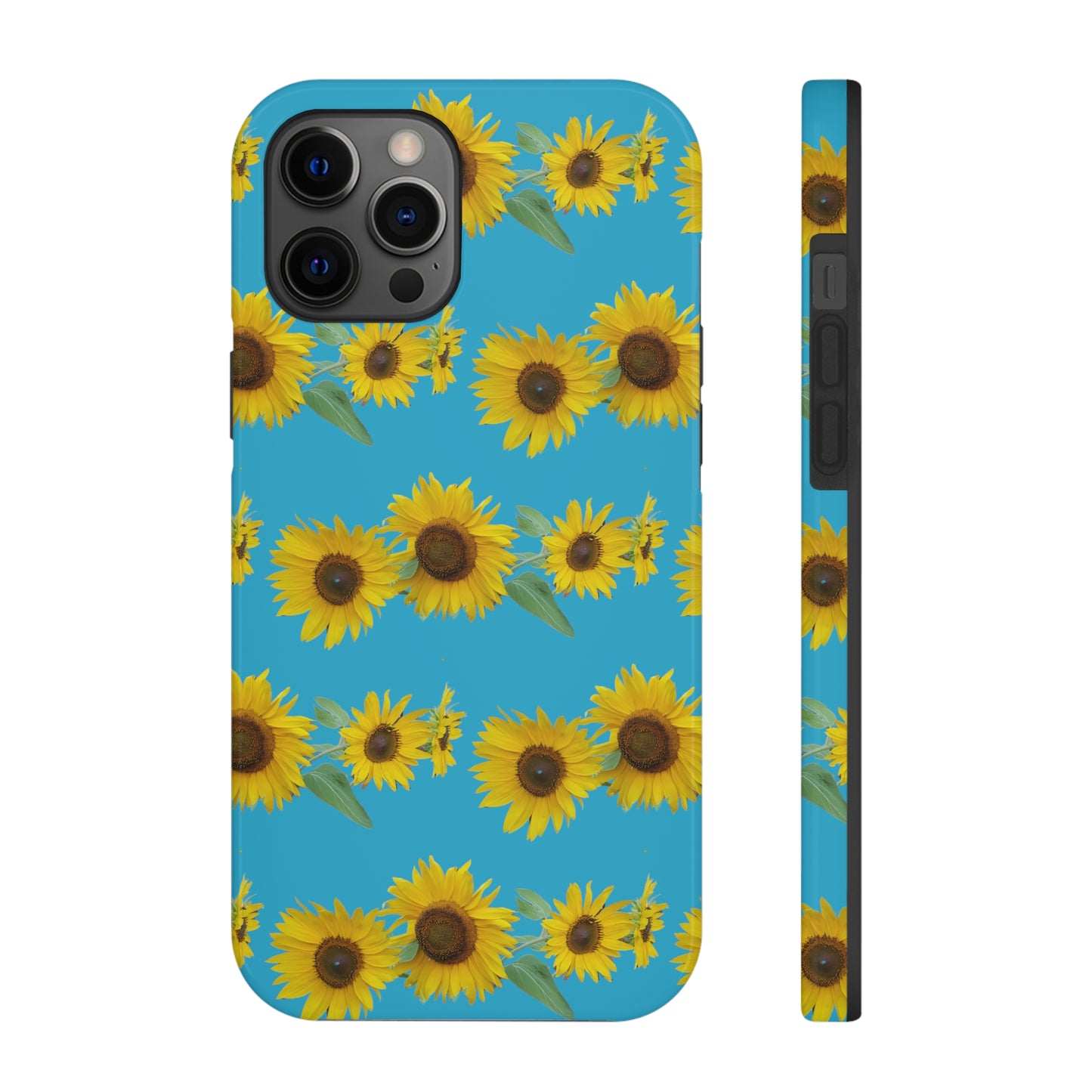 Sunflower Cluster Turquoise Tough Phone Case