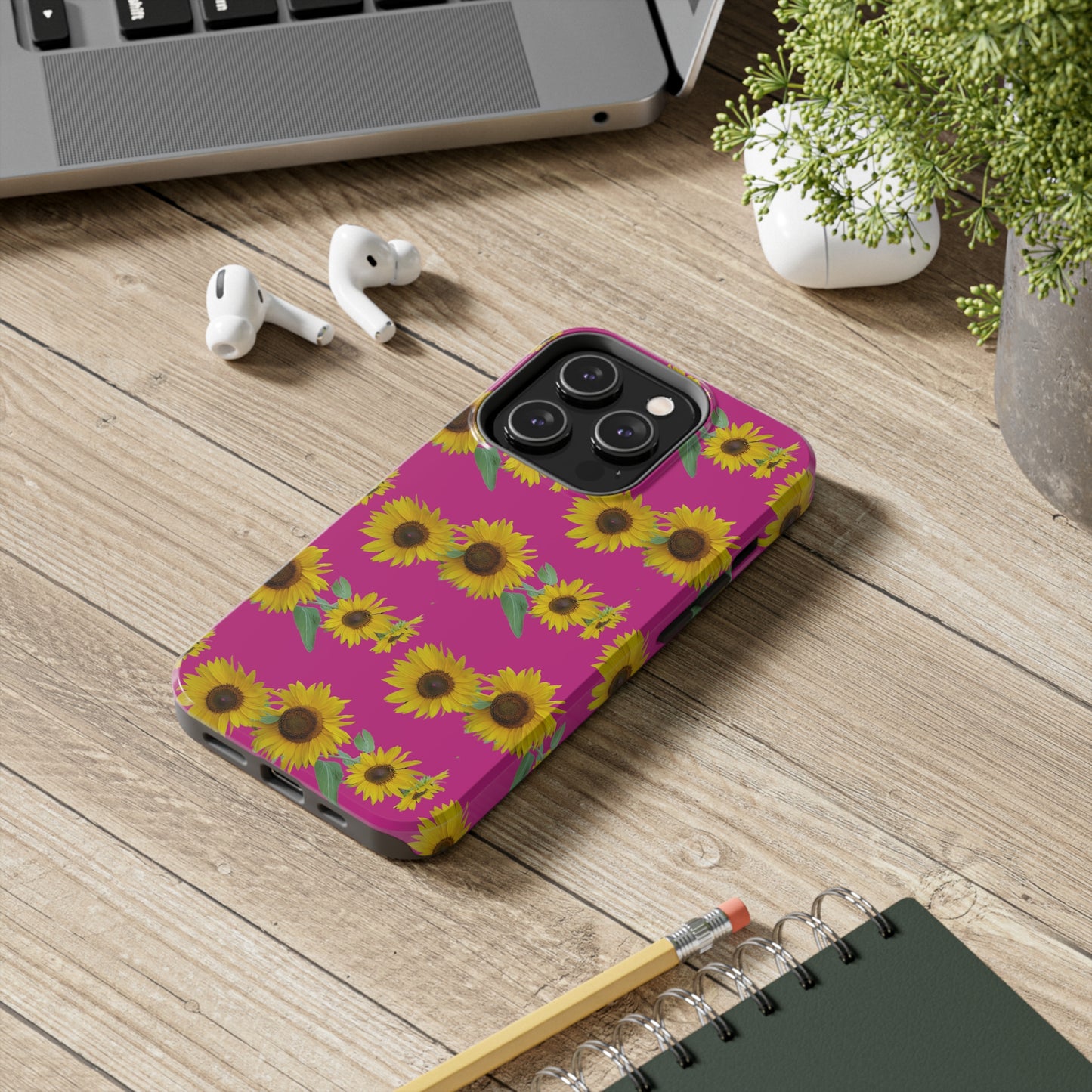 Sunflower Cluster Pink Tough Phone Case