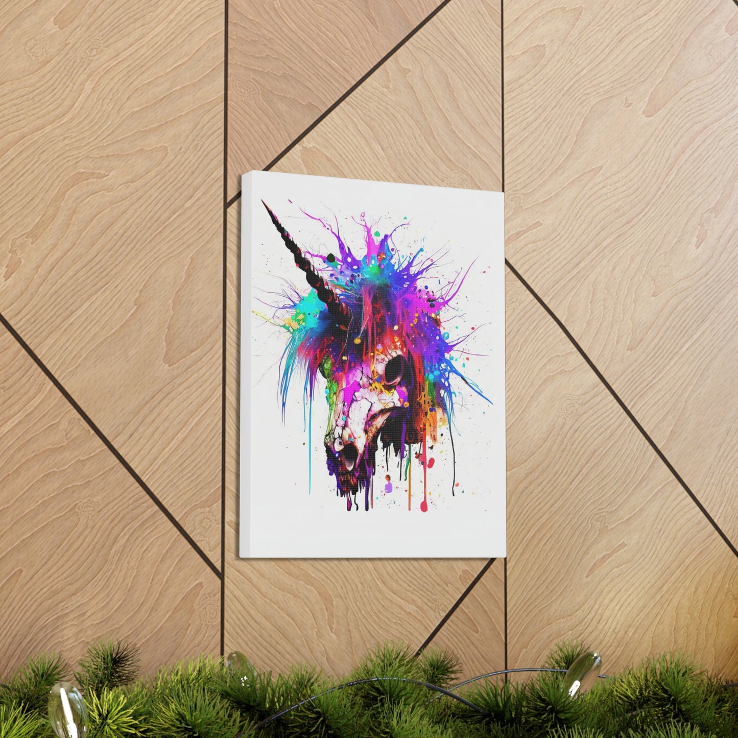 Unicorn Skull - Canvas Wall Art