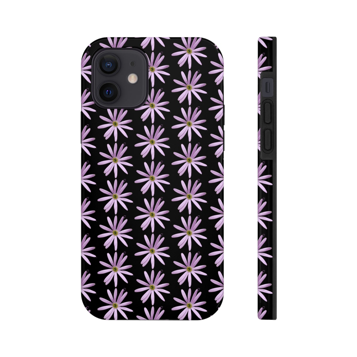 Aster Black Tough Phone Case