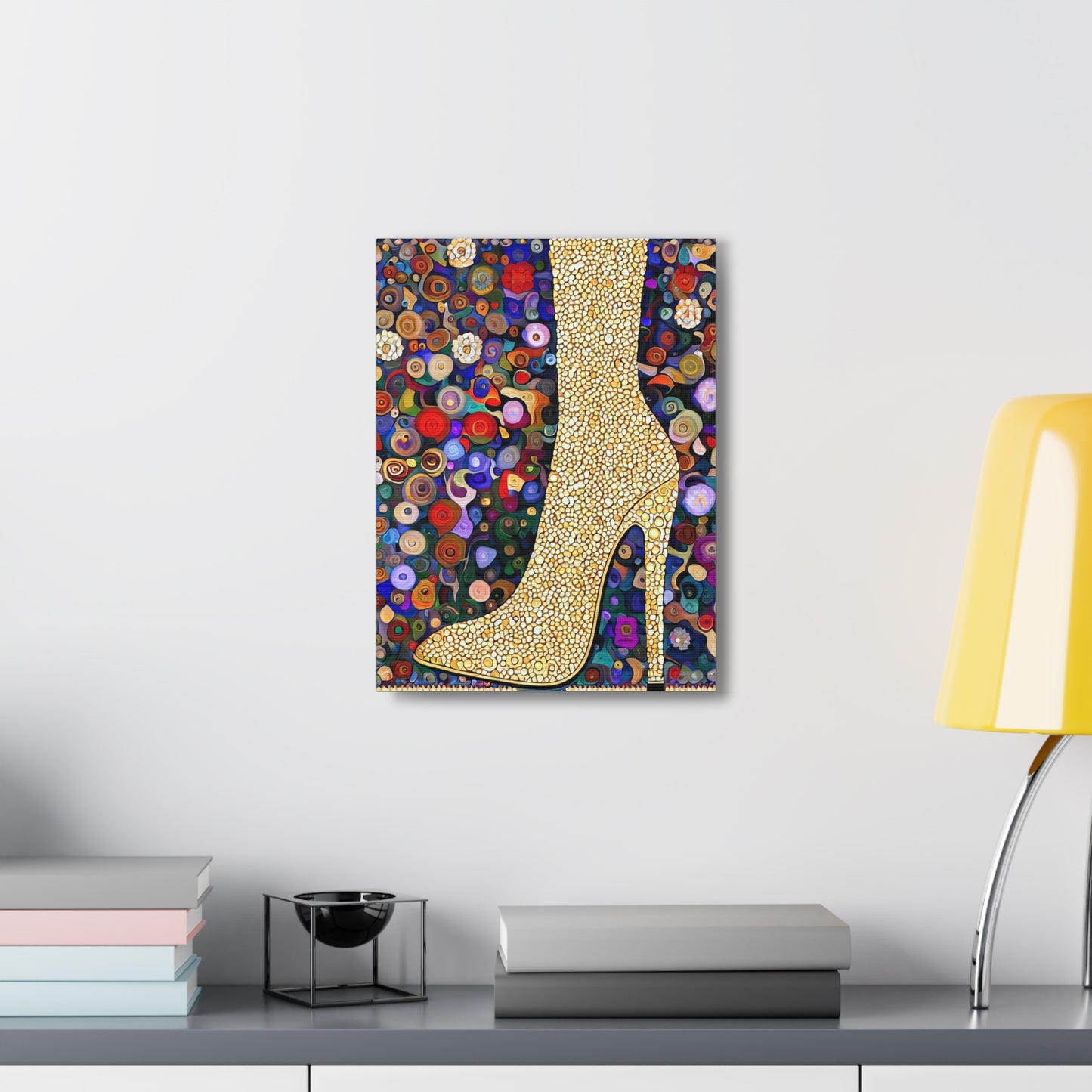 Gold Shoe  - Canvas Wall Art