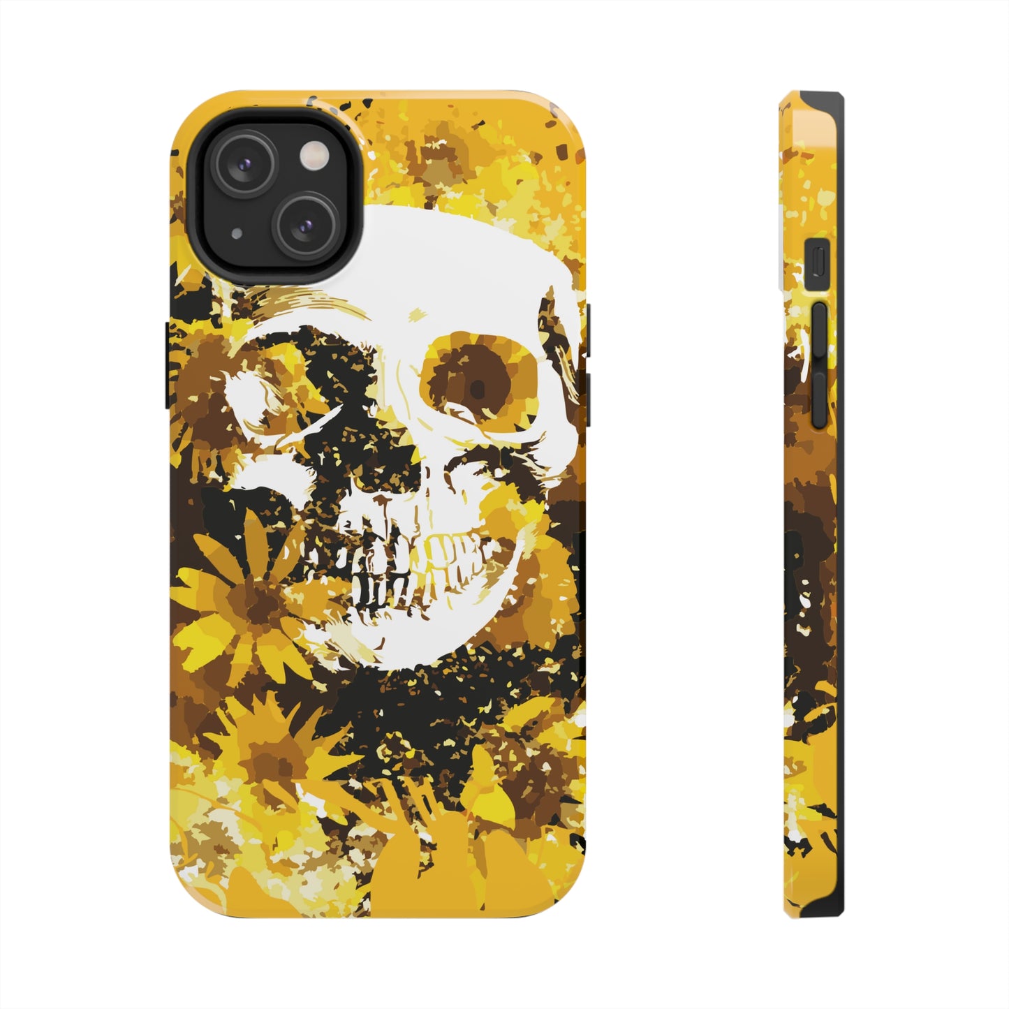 Sunflower Skull Tough Phone Case