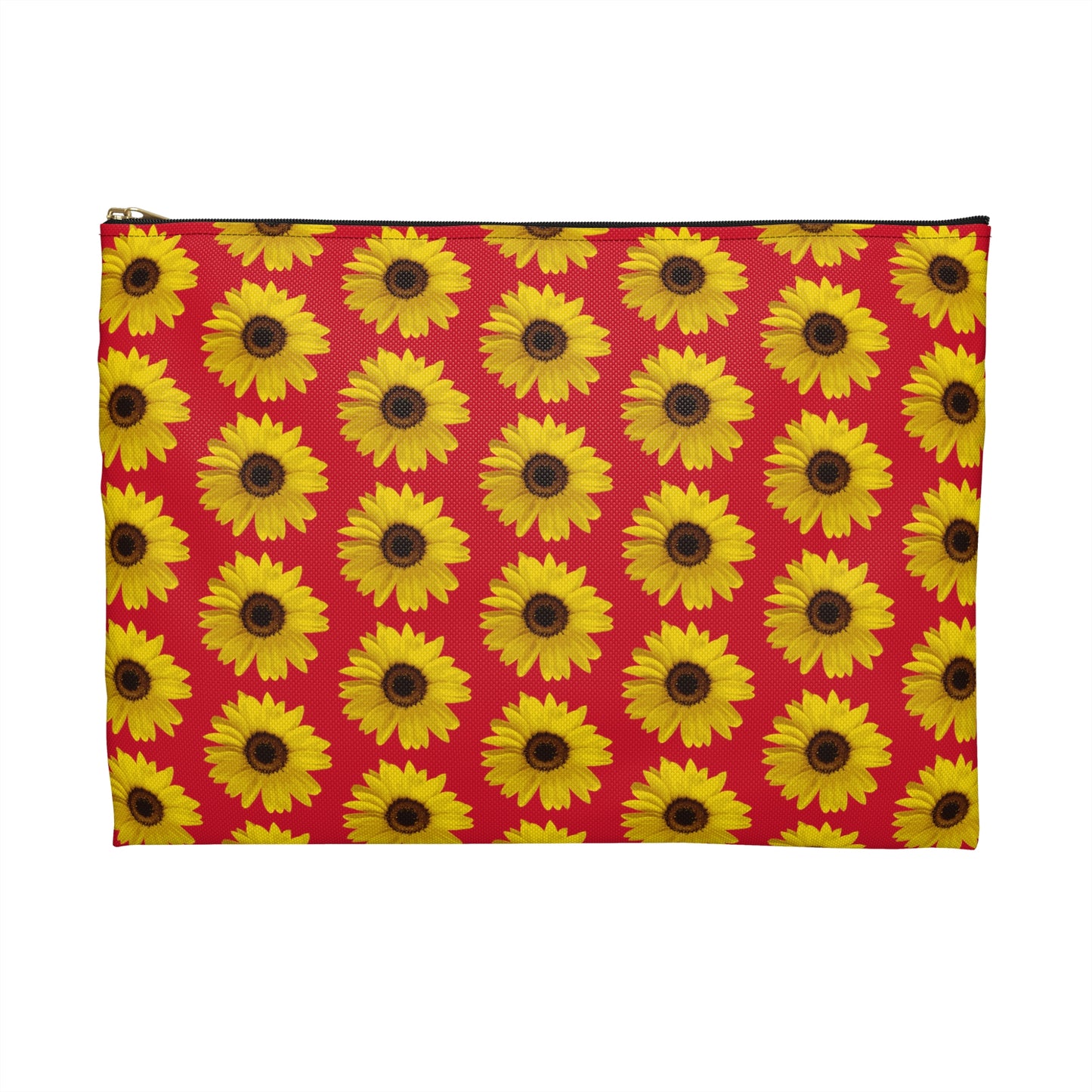 Sunflower Red Accessory Pouch