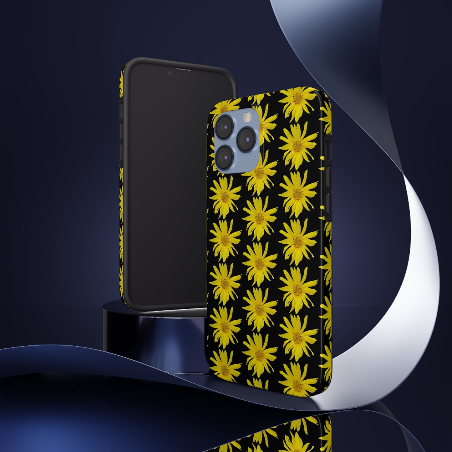 Wild Sunflower Black Tough Phone Case