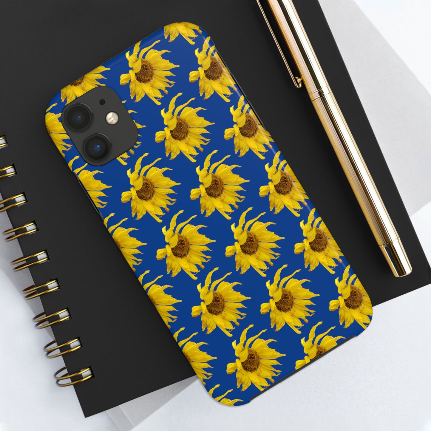 Fall Sunflower Blue Tough Phone Case