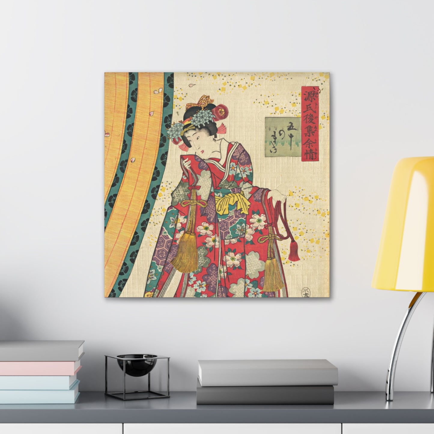 Utagawa Kunisada - Parody of the Third Princess and Kashiwagi Wall Art