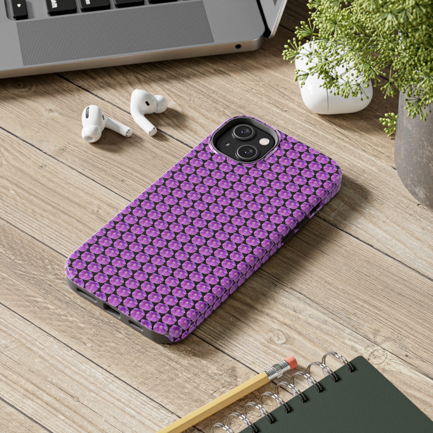 Purple Morning Glory Tough Phone Case