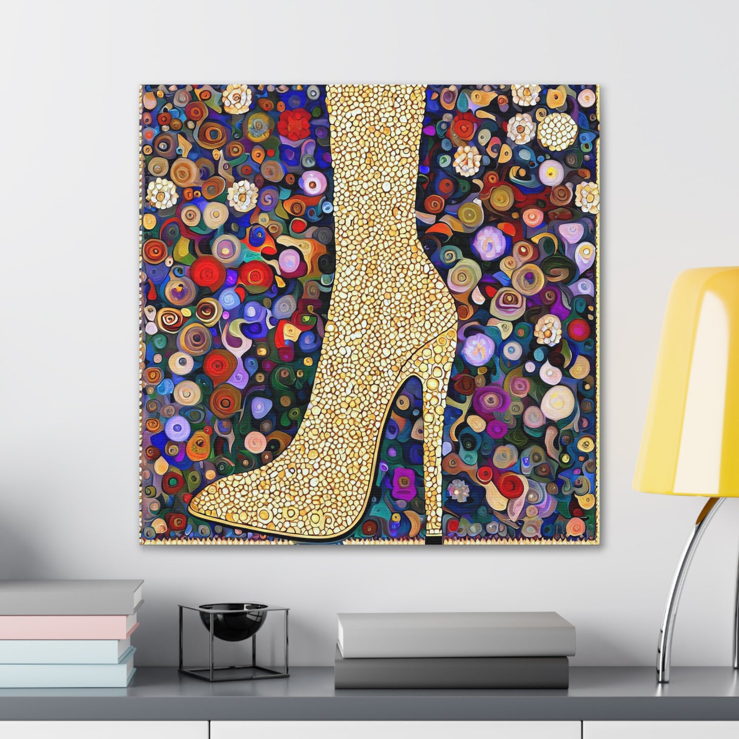 Gold Shoe  - Canvas Wall Art