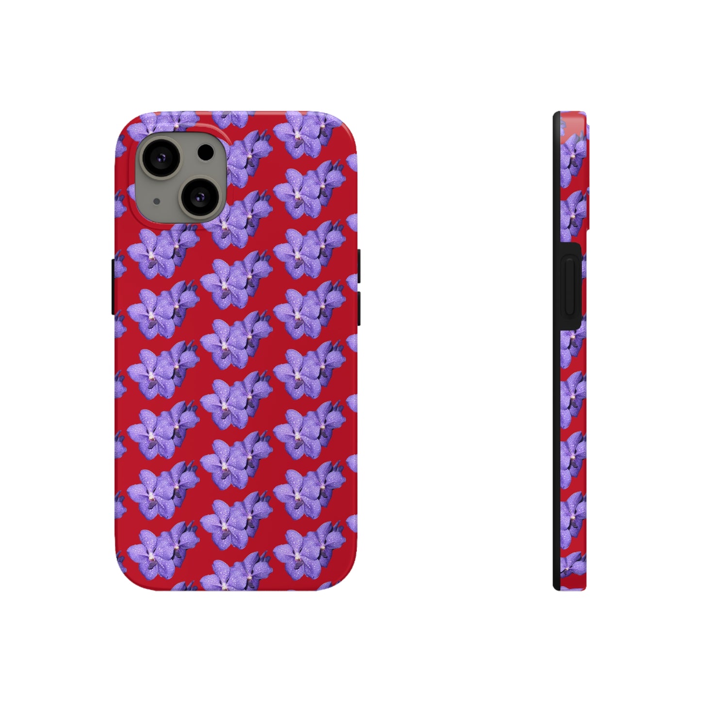 Blue Orchid Red Tough Phone Case