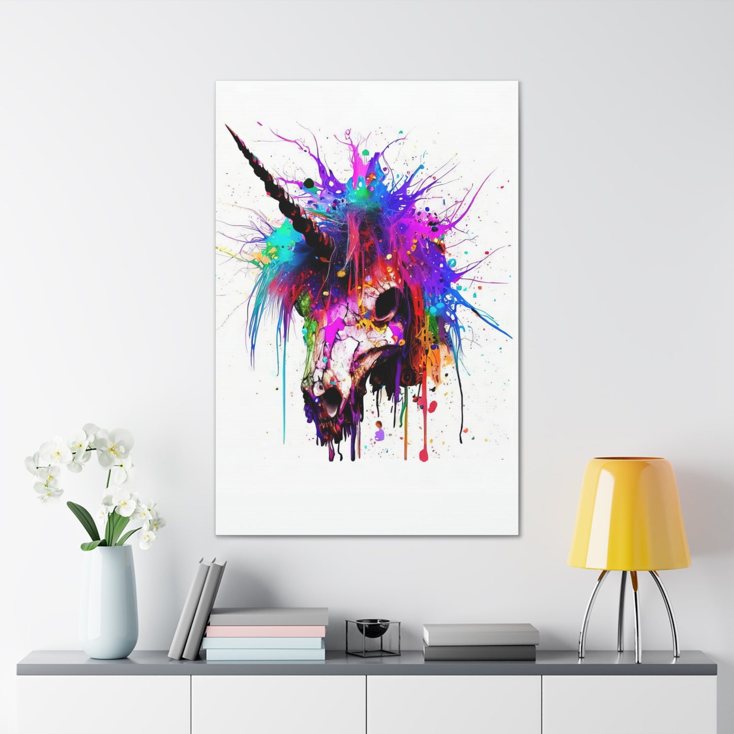 Unicorn Skull - Canvas Wall Art